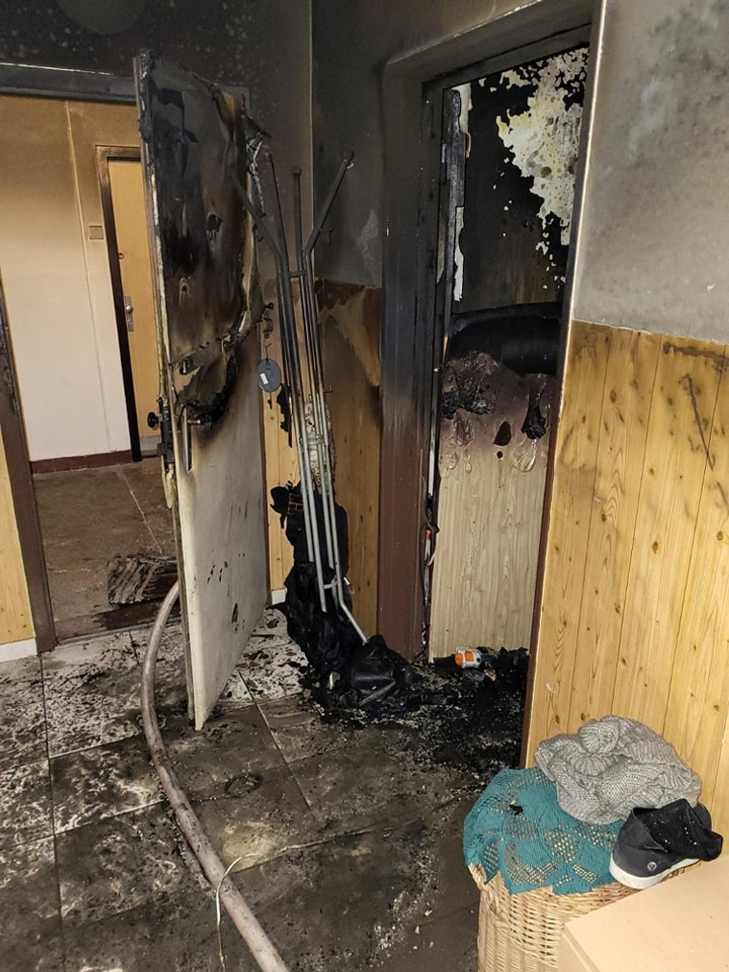 Požiar bytu v Hlohovci