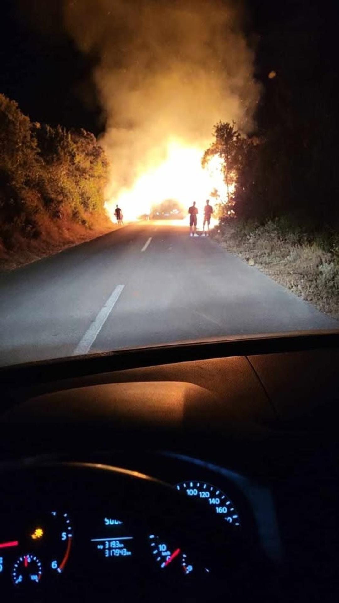 Požiar v blízkosti Splitu.