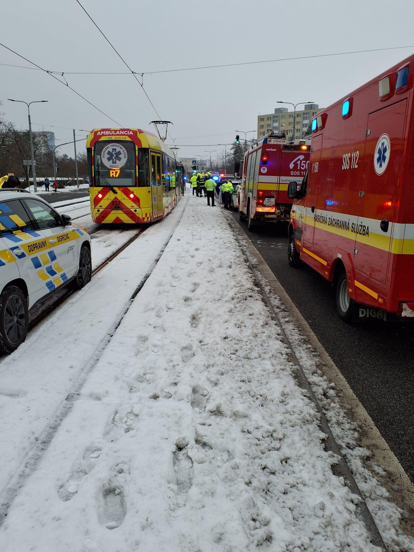Zrážka električiek v Košiciach