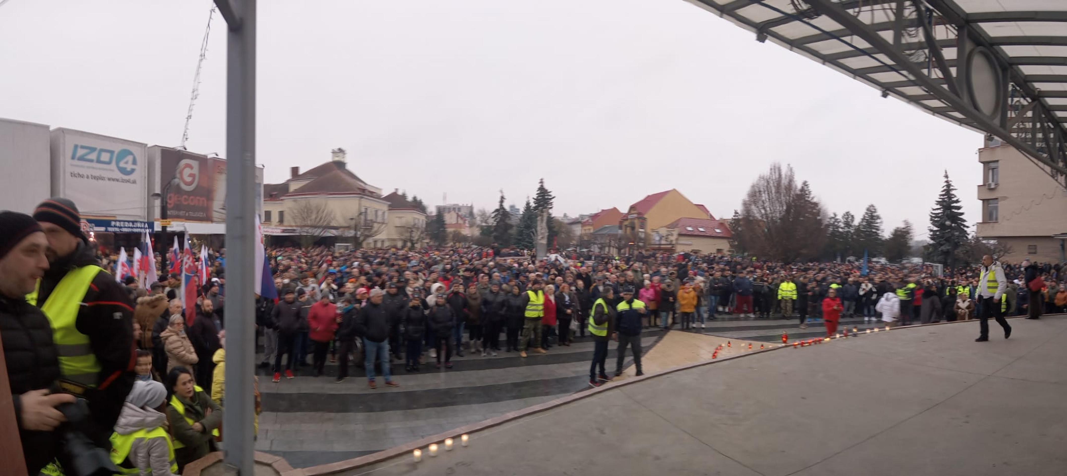 Protest v Michalovciach