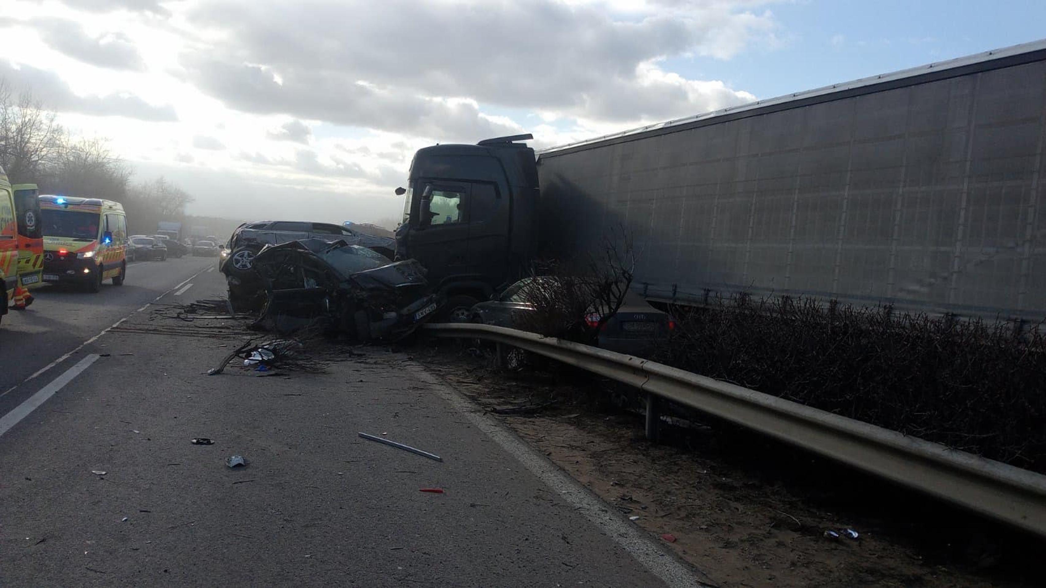 Hromadná nehoda v Maďarsku