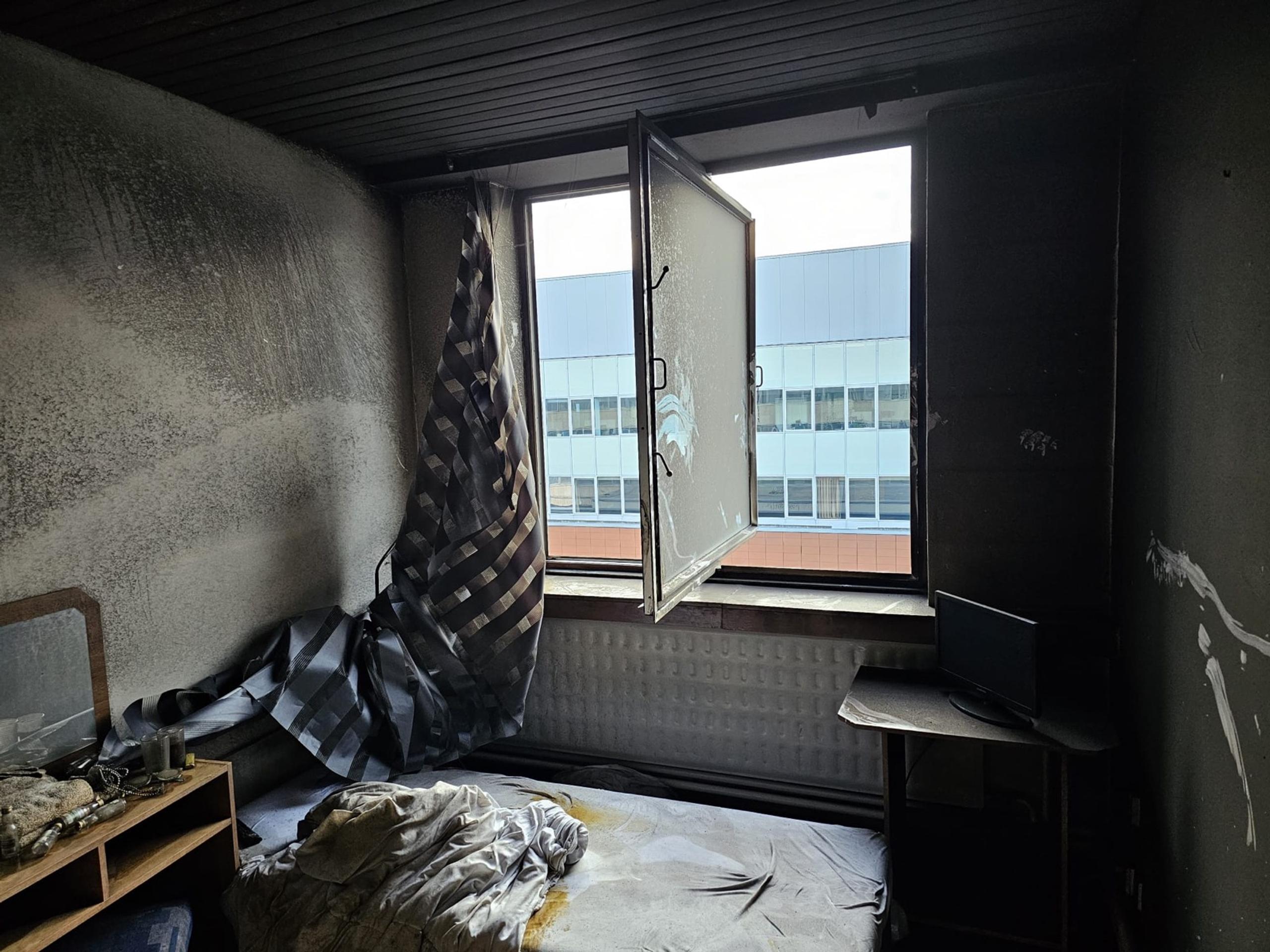 Požiar v hoteli v Žiline