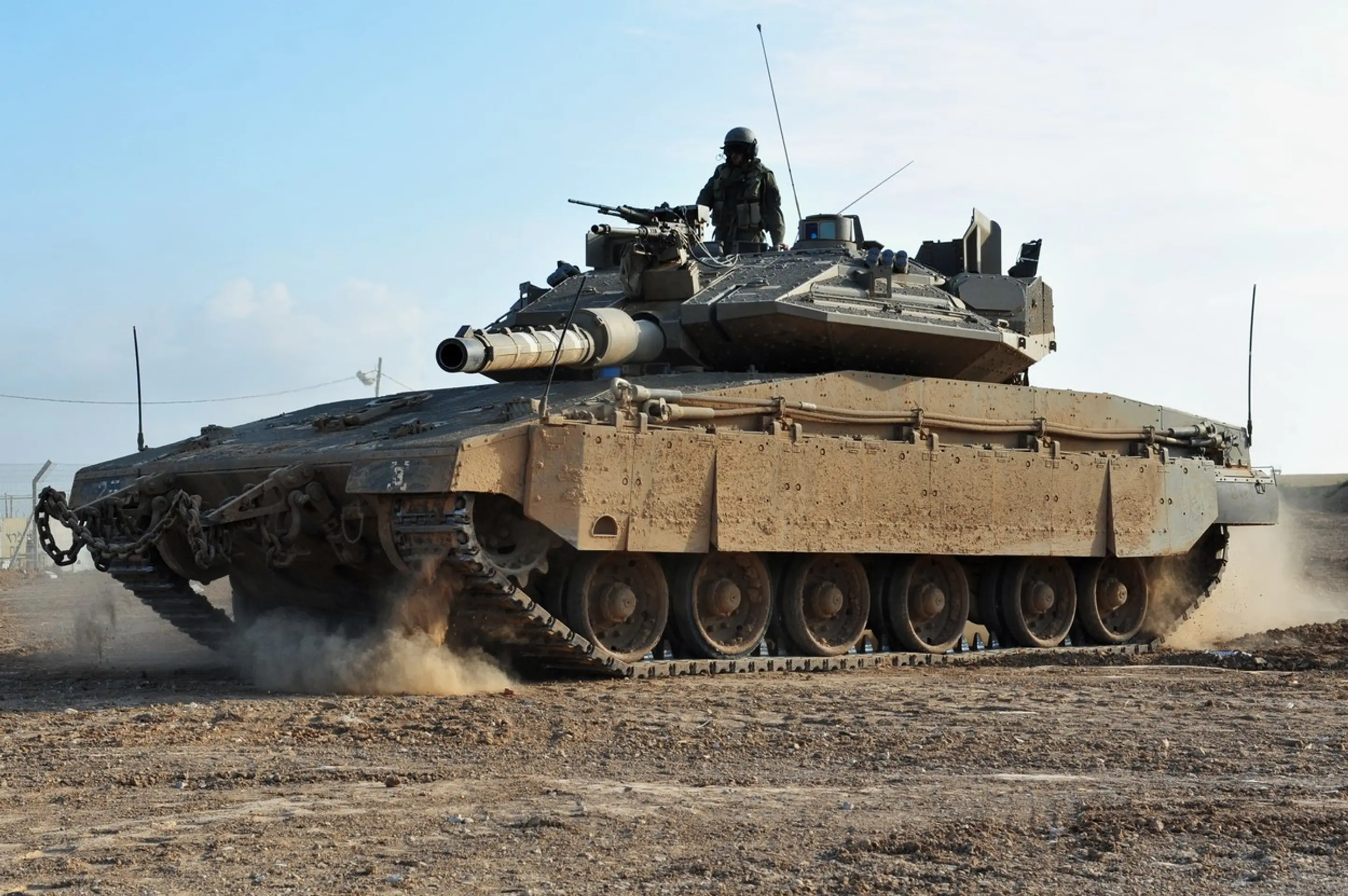 Izraelský hlavný bojový tank Merkava Mk 4.