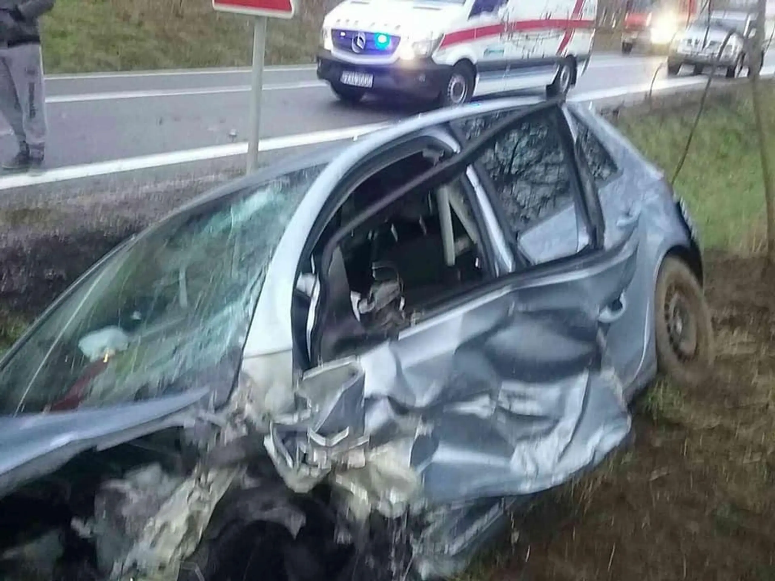 Nehoda pri obci Štefanov (archívna snímka)