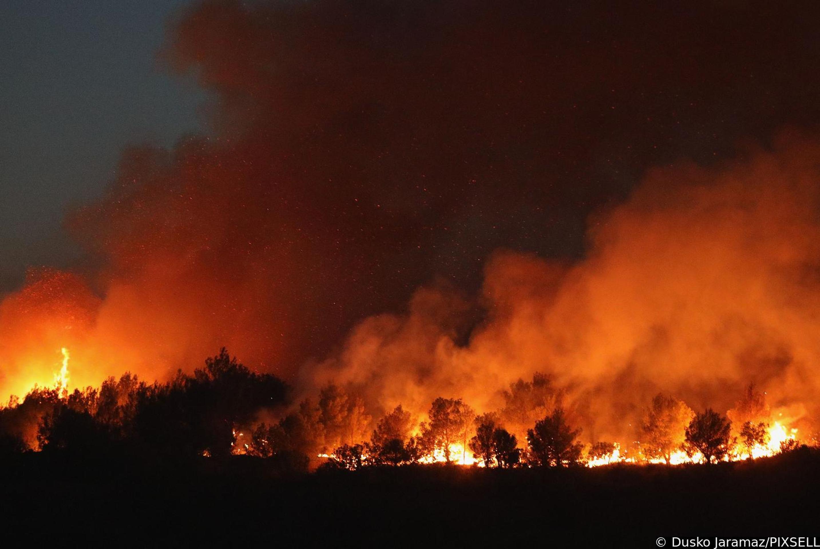 Rozsiahly požiar v Chorvátsku