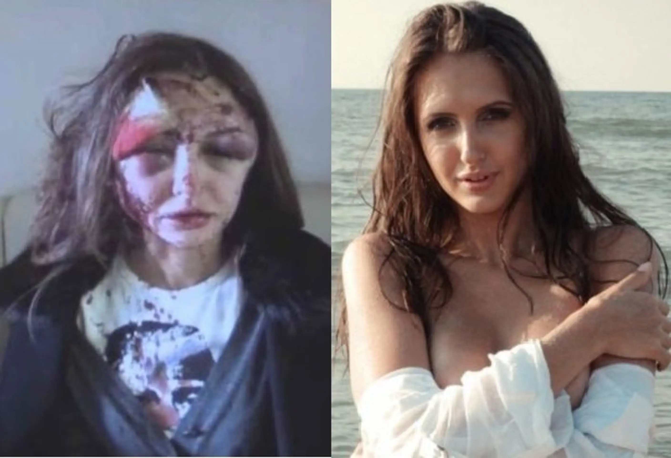Modelka Alexandra Sereda po útoku a pred