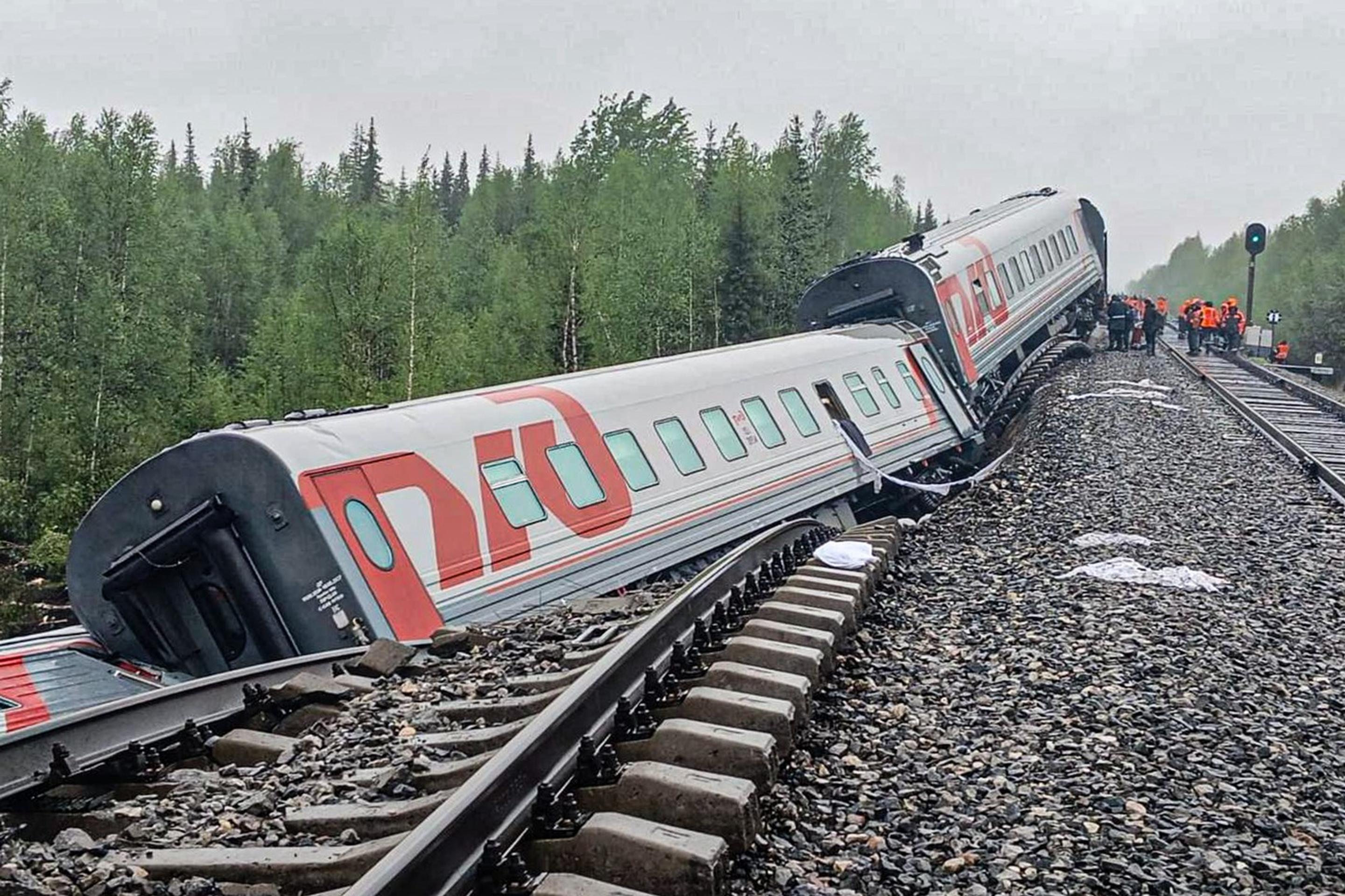 V Rusku sa vykoľajil vlak.