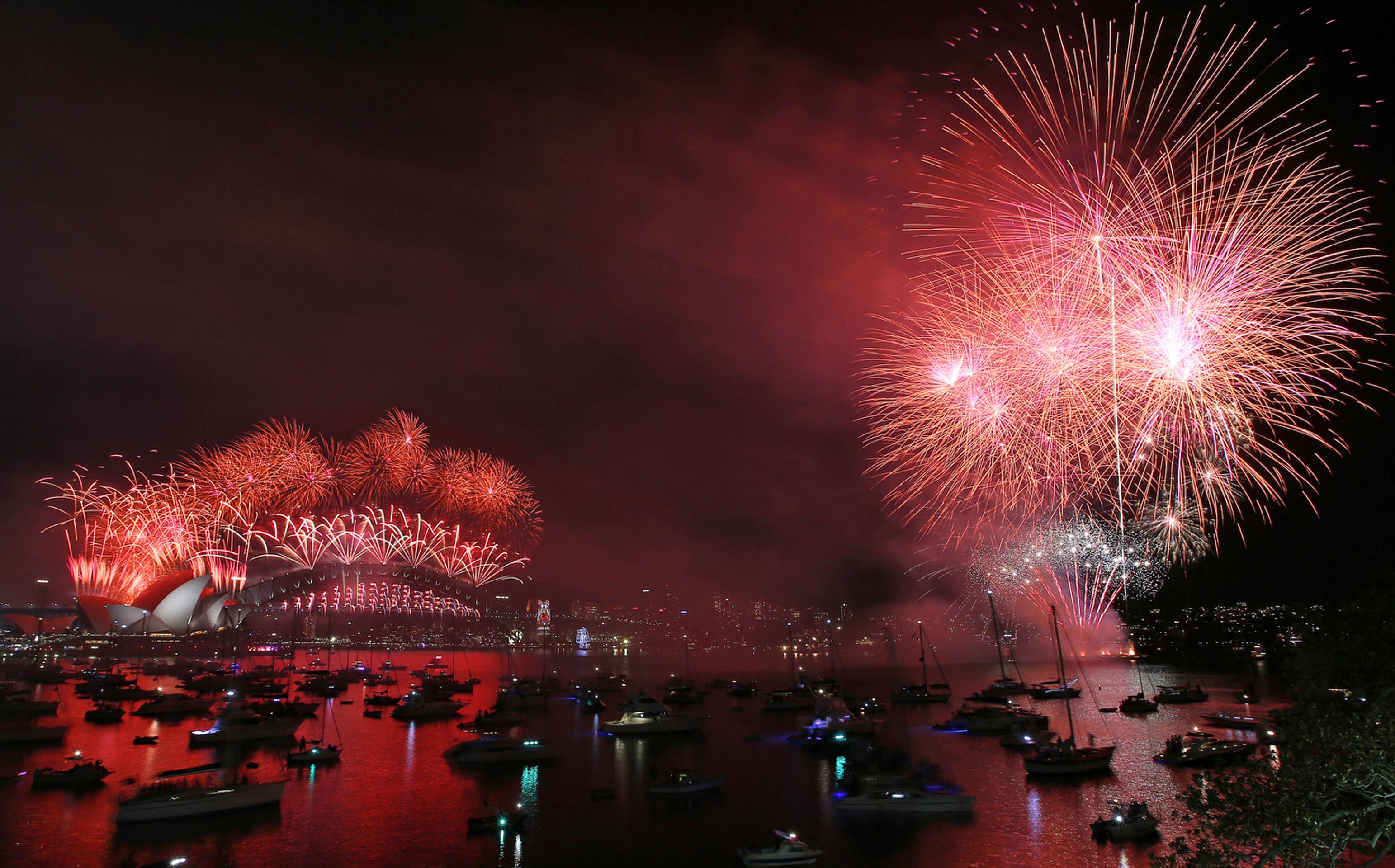 Ohňostroj v Sydney.