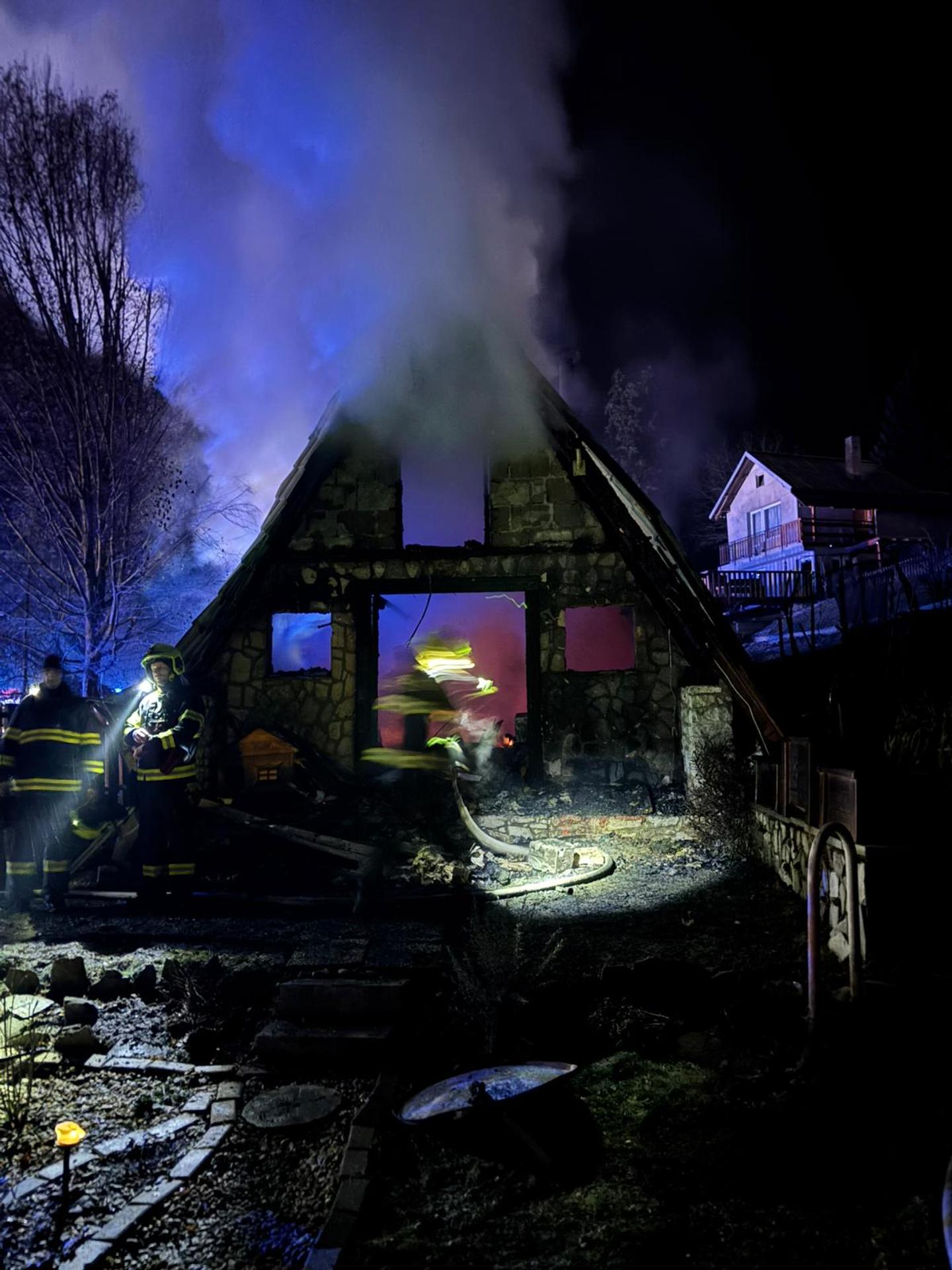 Požiar domu v Krupine