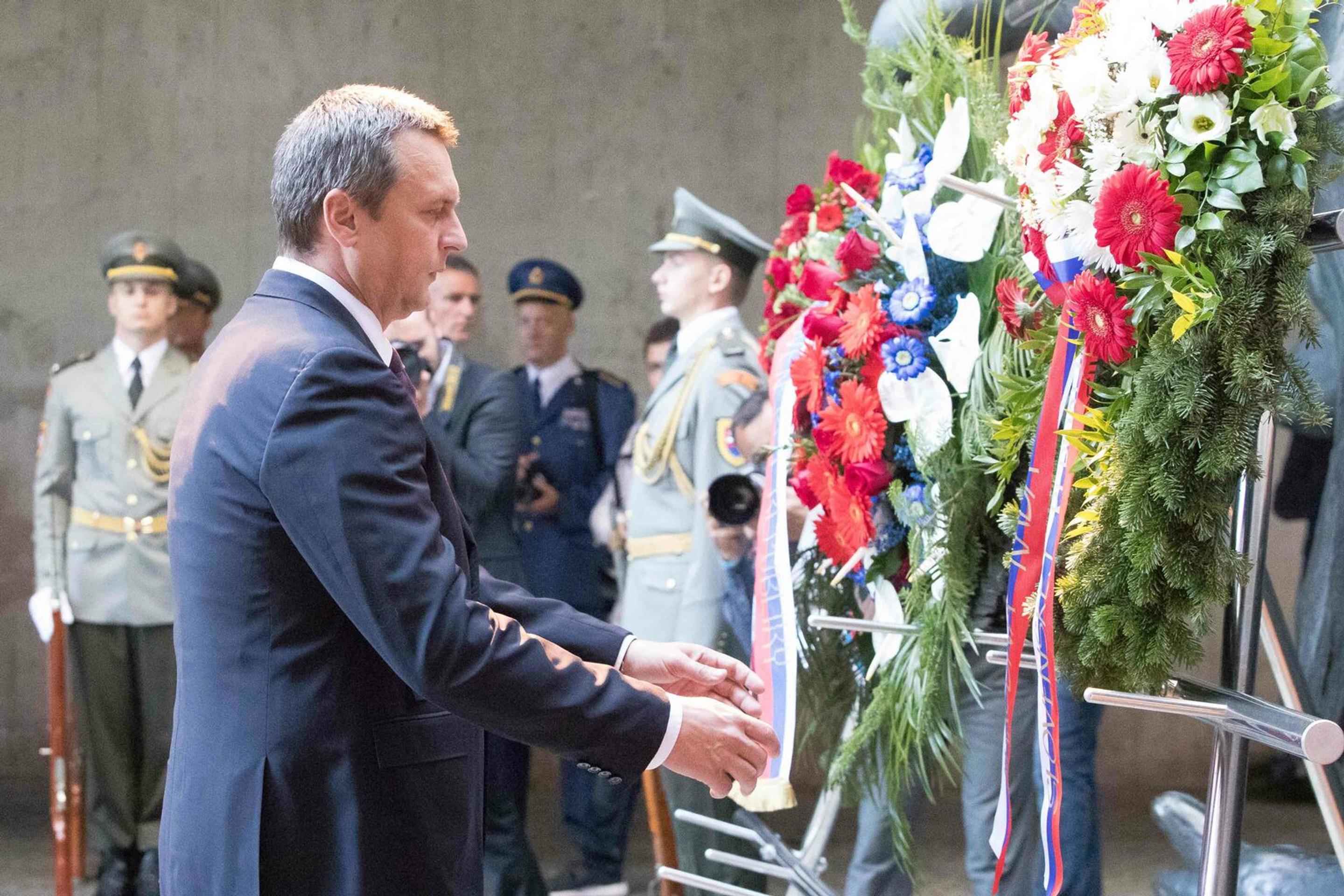 Andrej Danko na oslavách 73. výročia SNP v Banskej Bystrici.