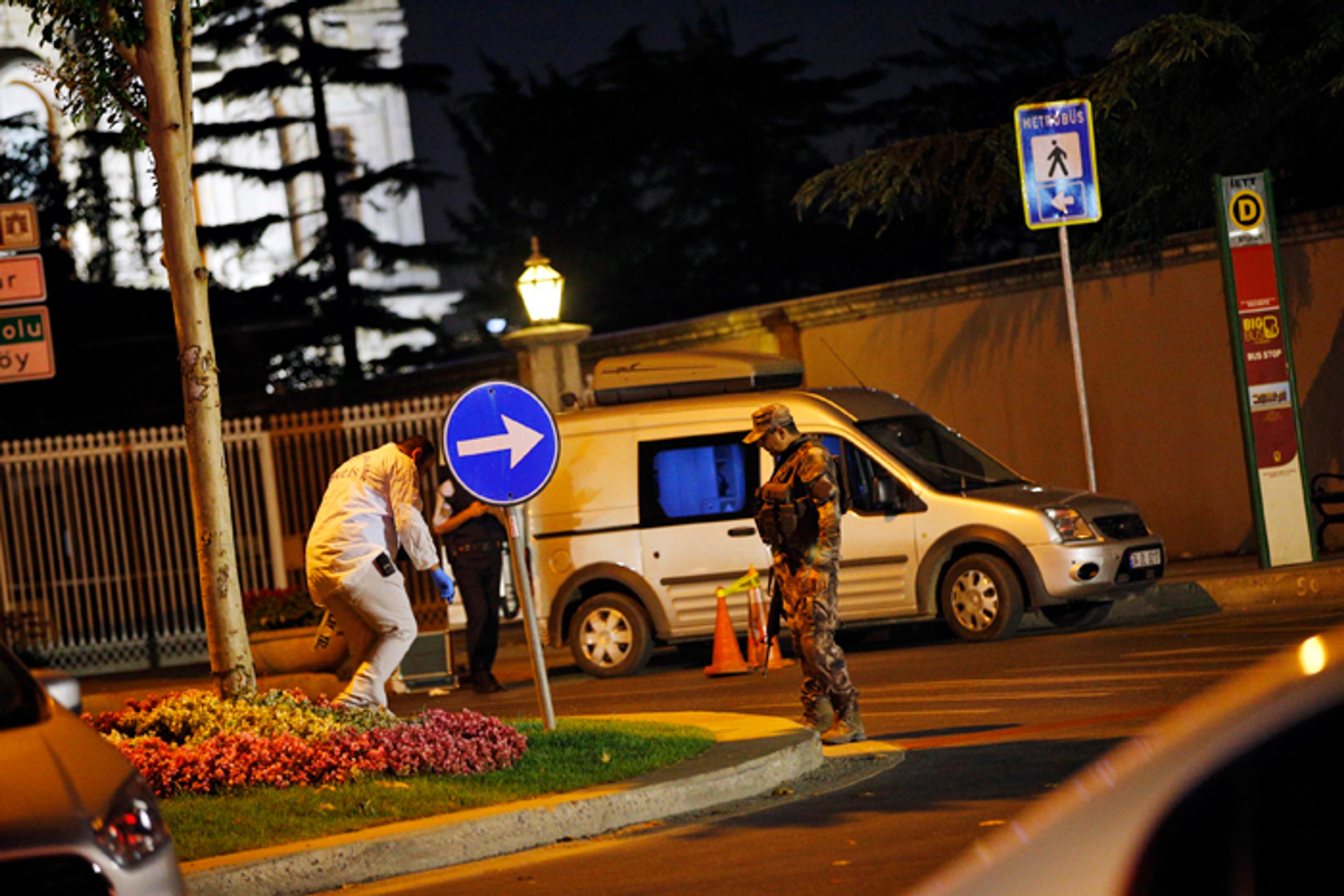 Tureckí vojaci na ázijskej strane v Istanbule.
