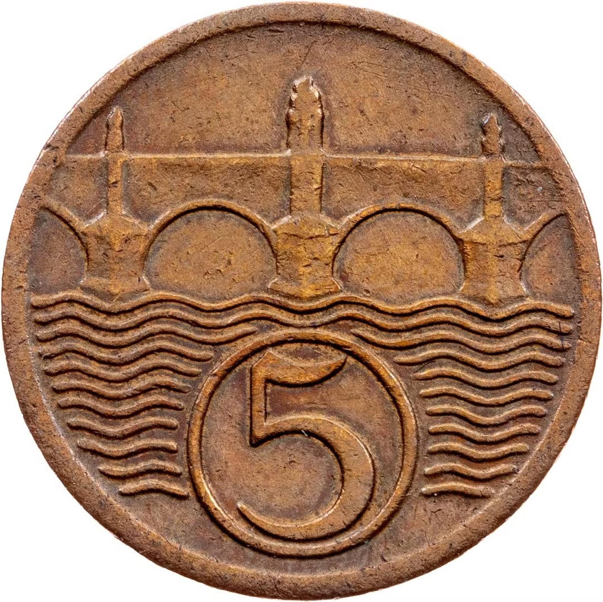 ČSR, 5halier 1924, vyvolávacia cena 190 000 Sk