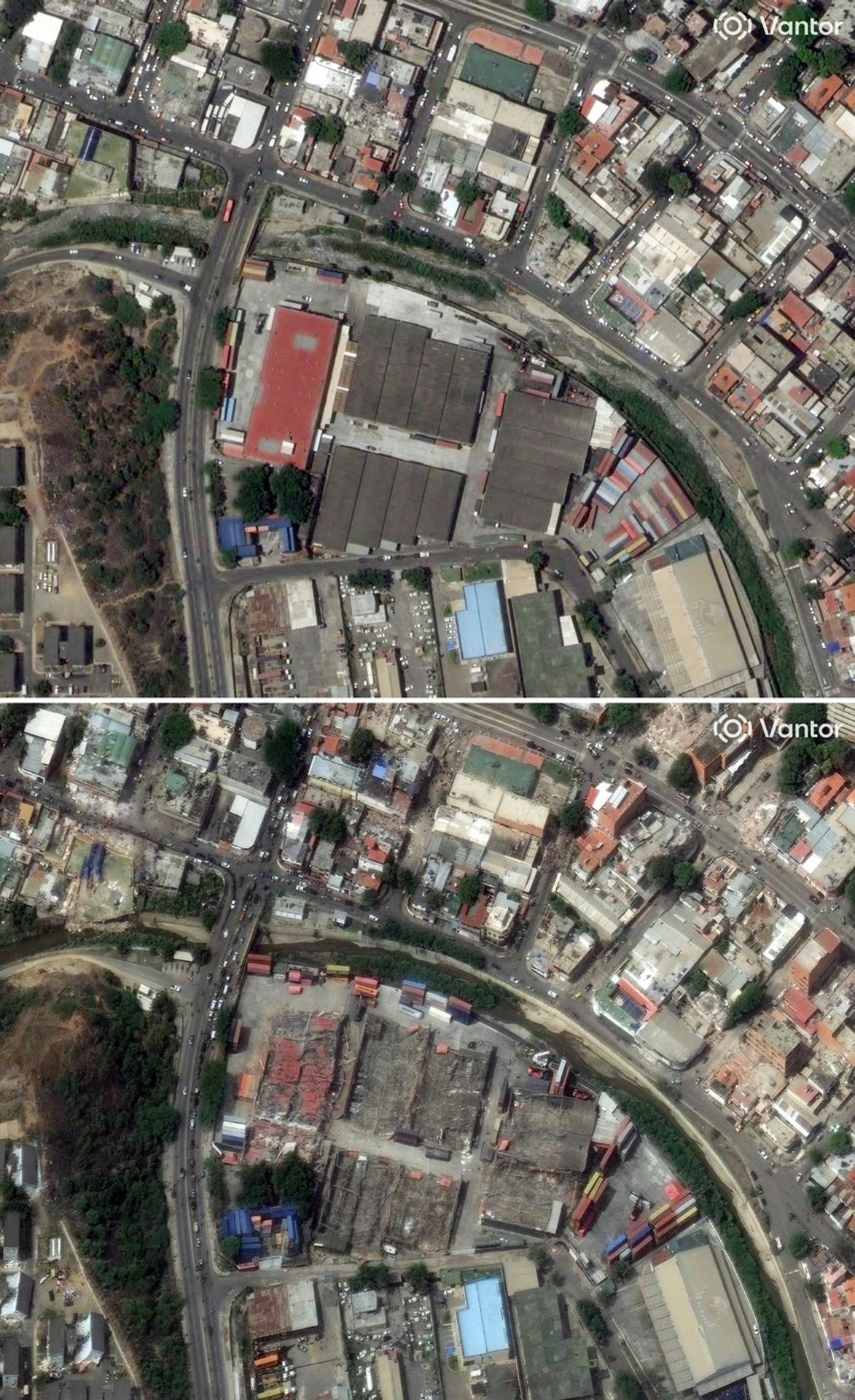 Následky zemetrasenia vo Venezuele.