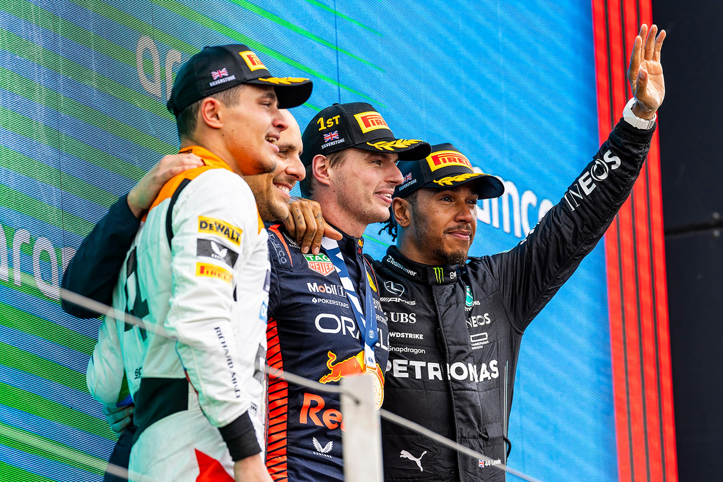 Pódium víťazov na VC Veľkej Británie.