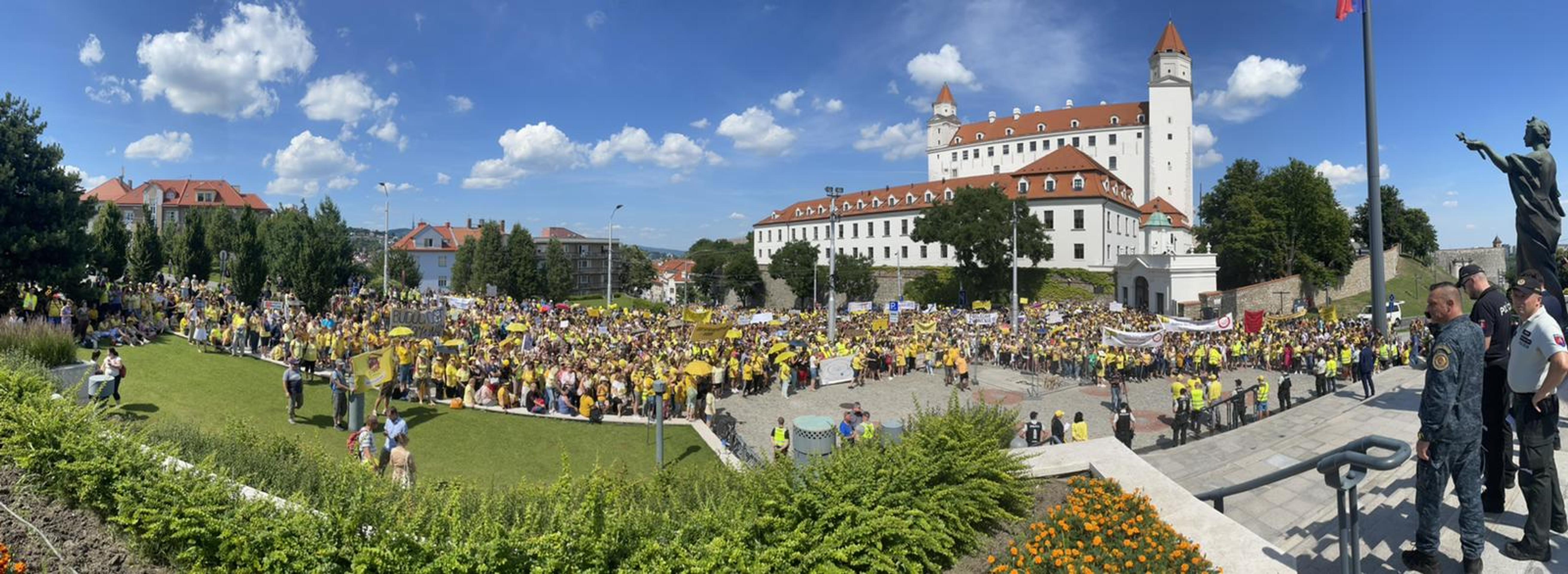 Protest učiteľov.