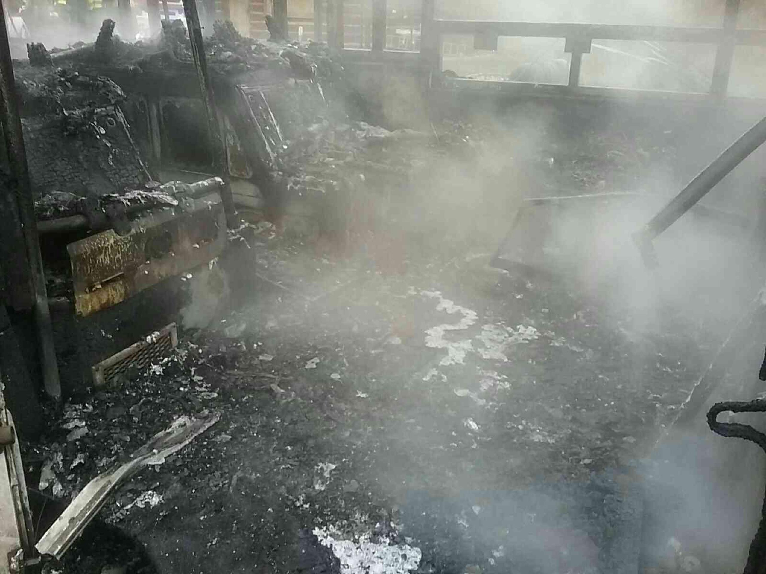 Požiar autobusu MHD v Bratislave.