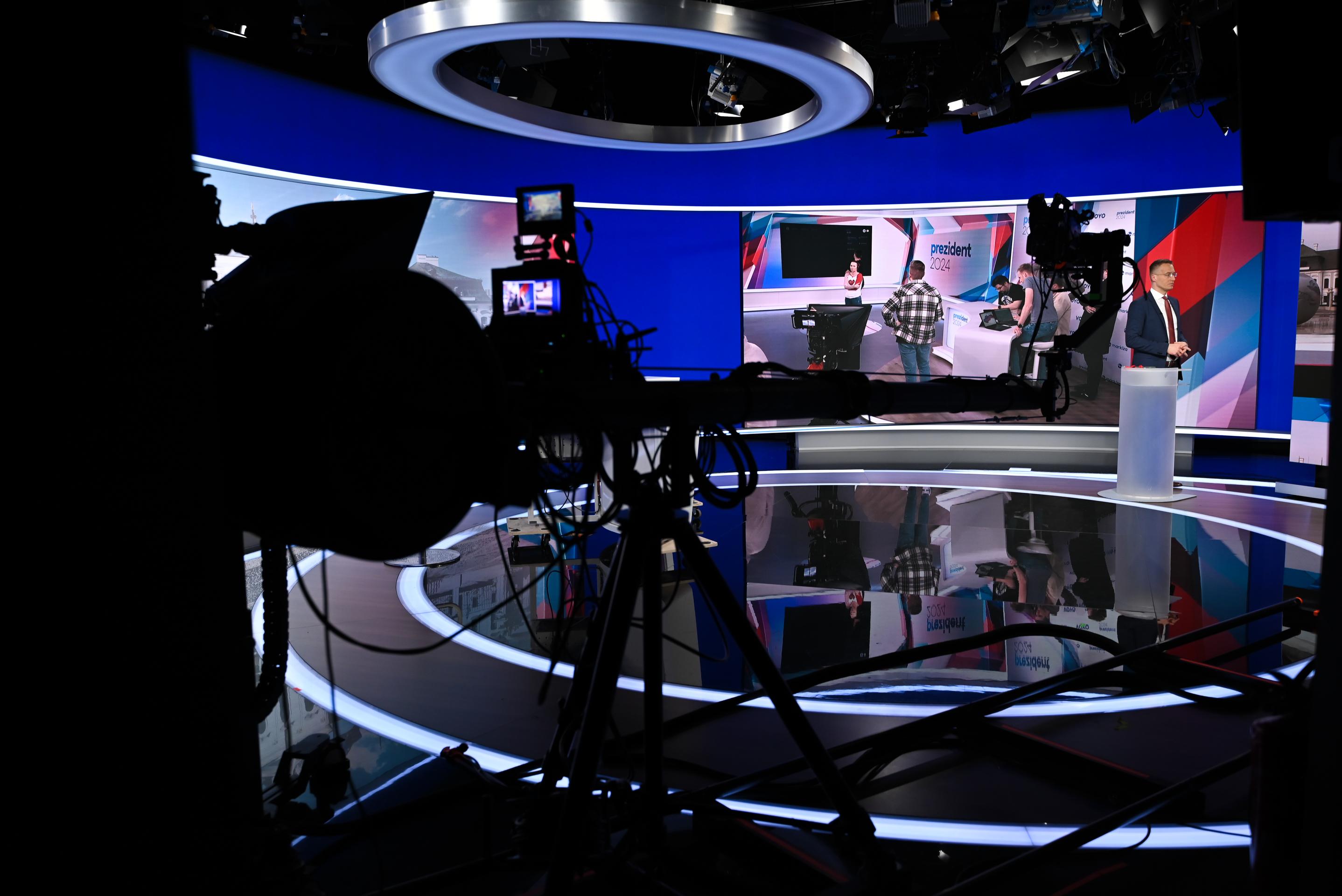 Prípravy volebnej noci na Markíze.