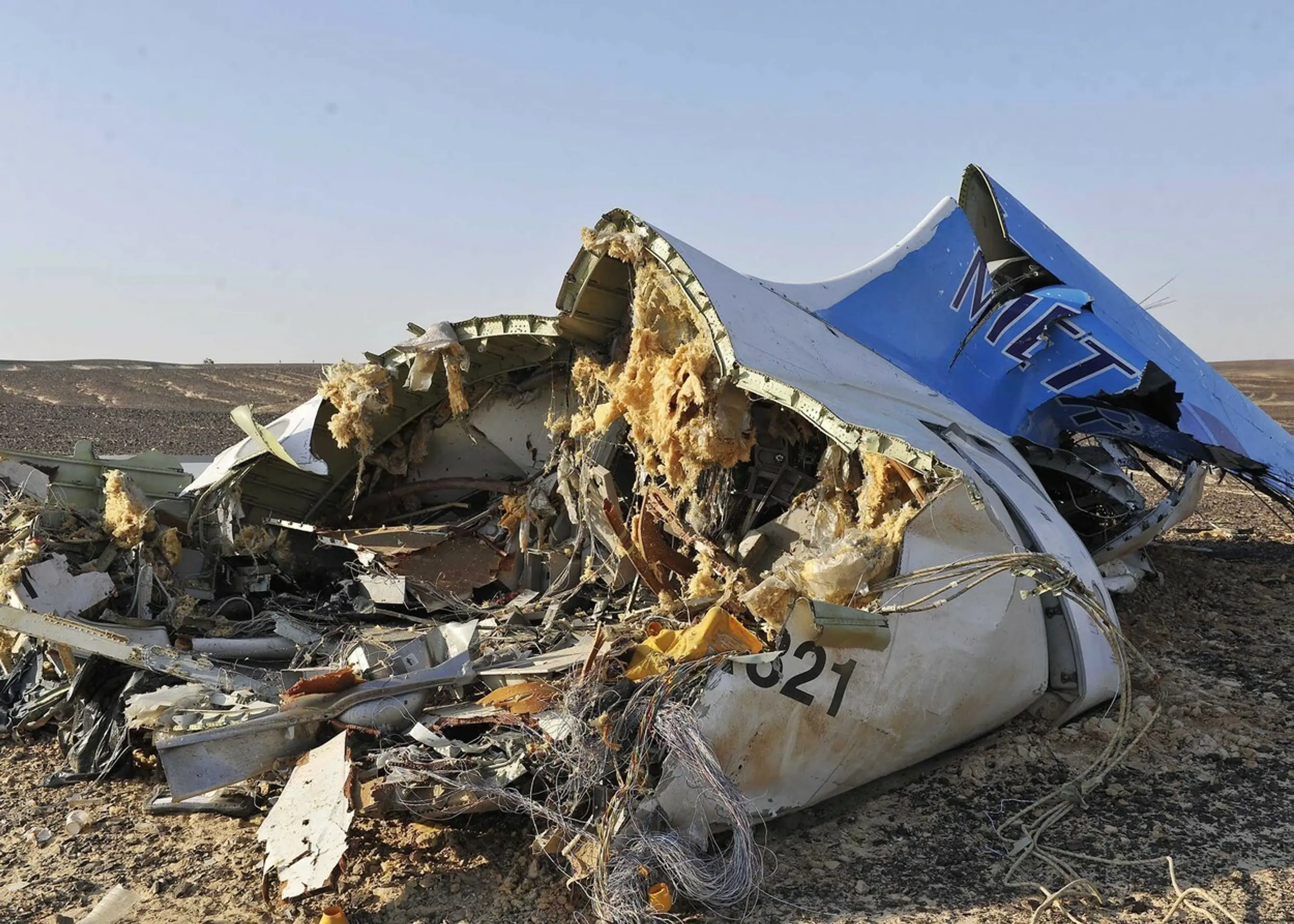 Trosky airbusu ruských aerolínií Metrojet.