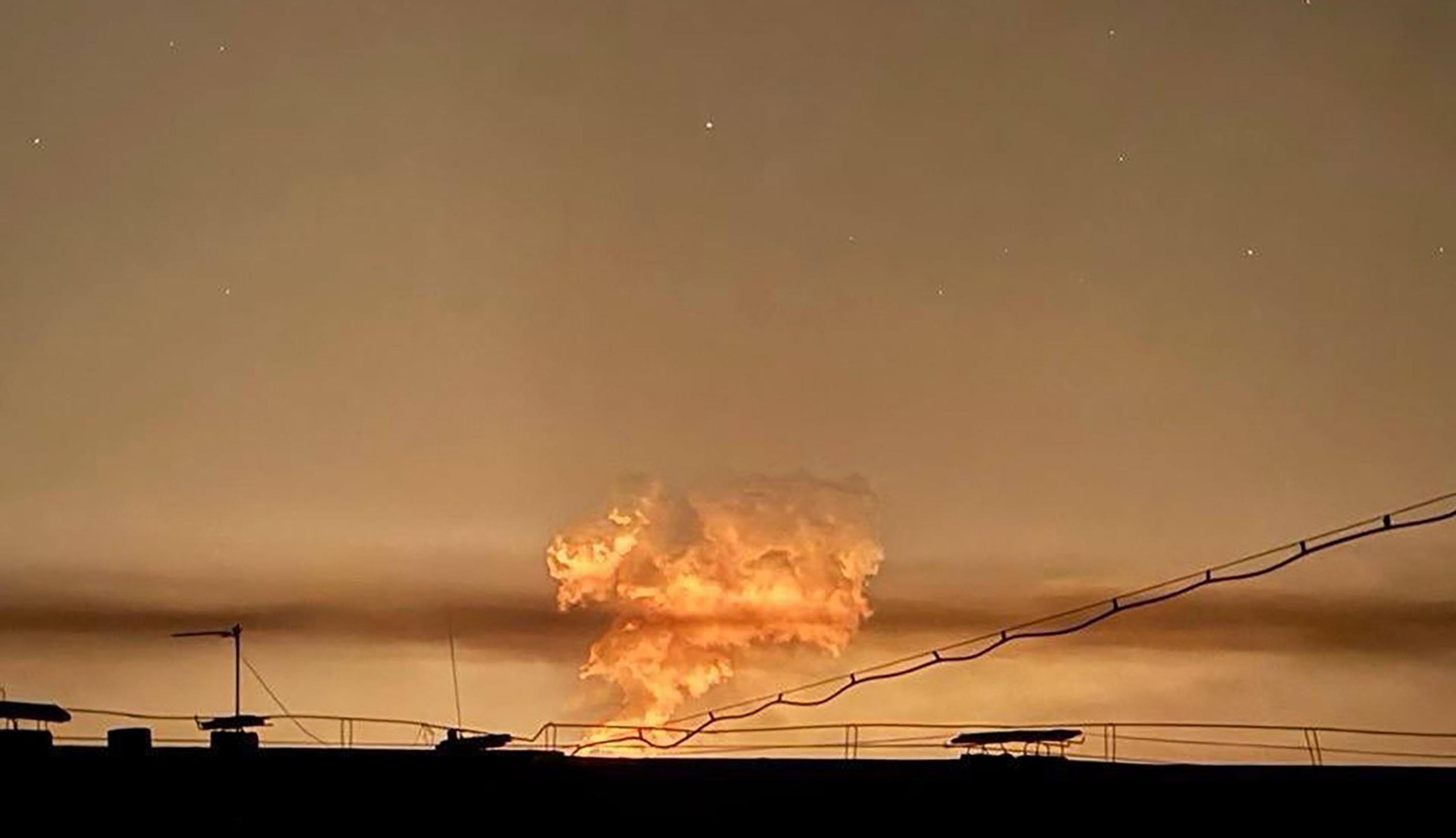 Výbuch čerpacej a meracej plynovej stanice v Sudži.