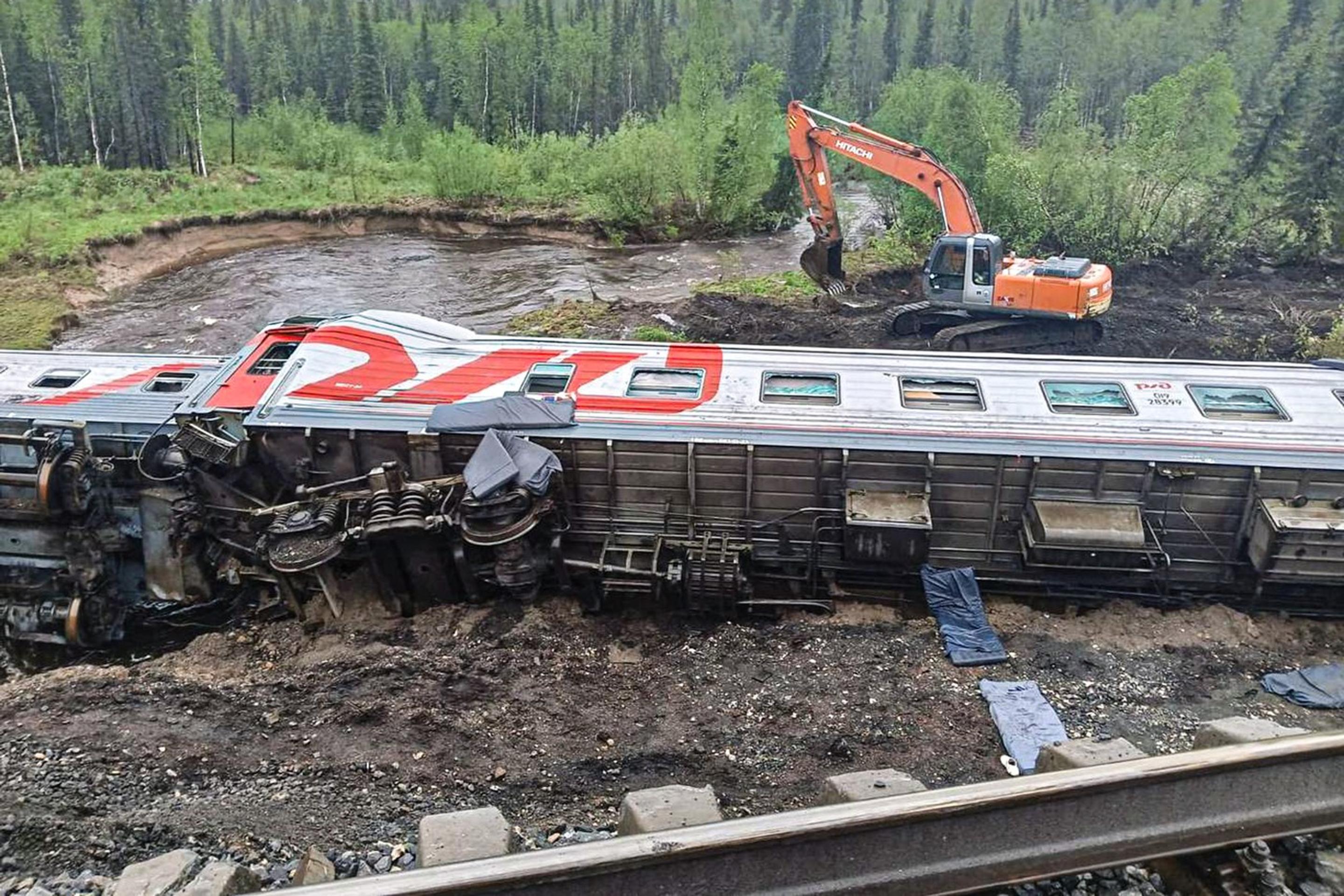 V Rusku sa vykoľajil vlak.