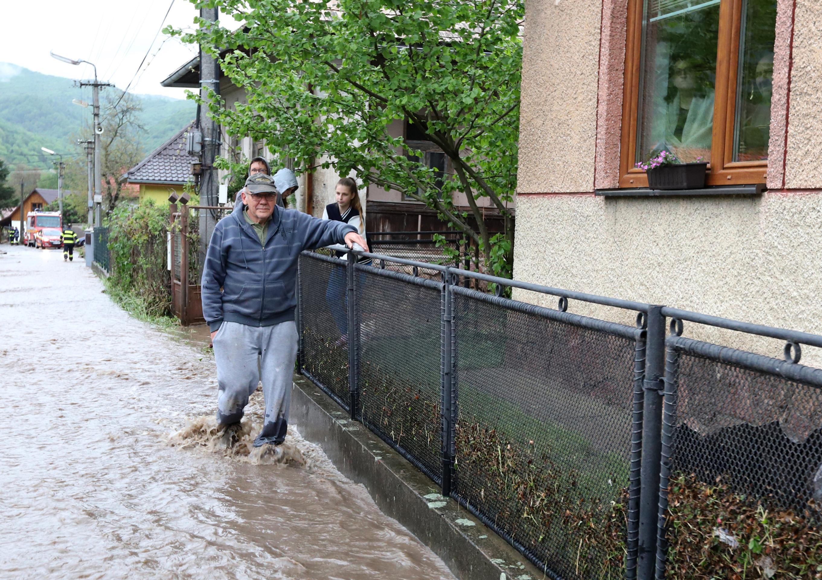 Povodeň v Rudne nad Hronom.