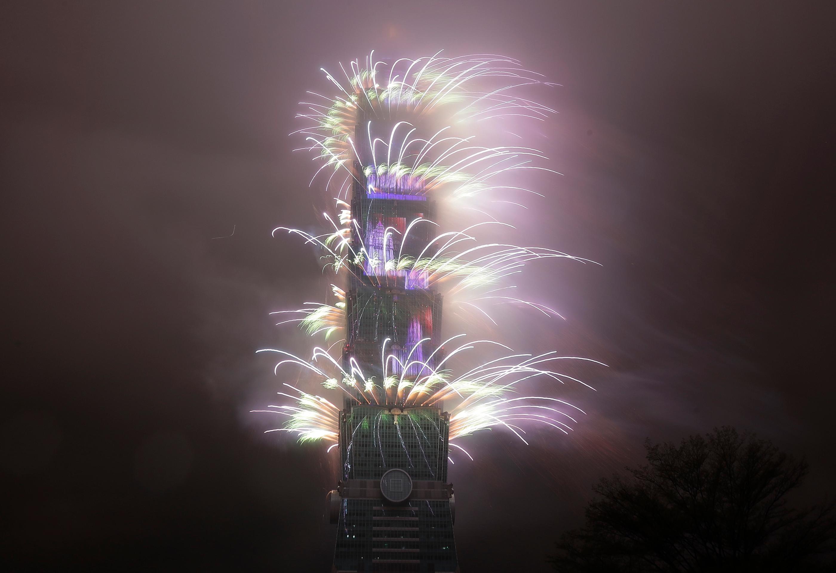 Oslavy Nového roka na Taiwane.