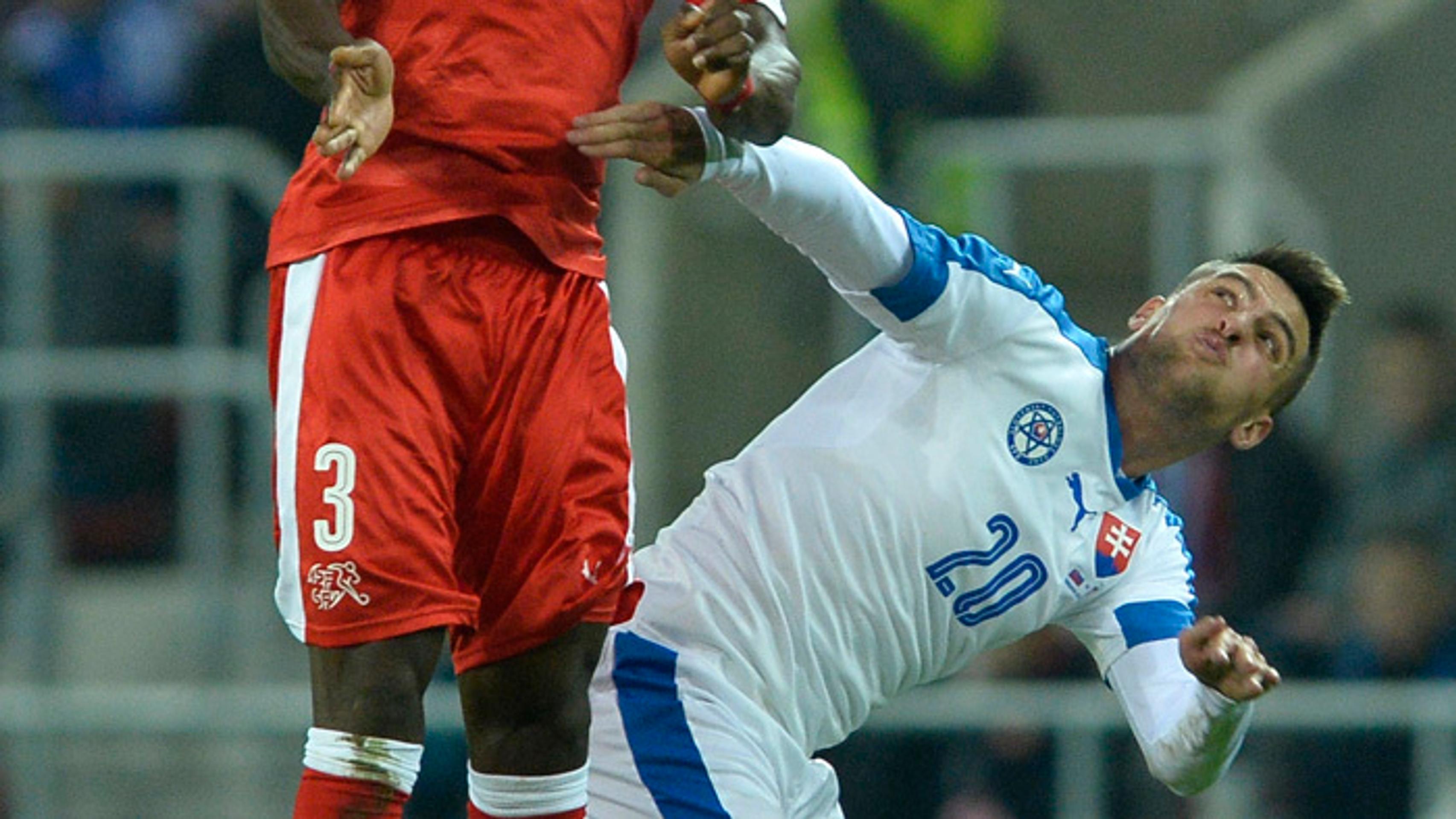 Róbert Mak v prípravnom zápase proti Švajčiarsku.