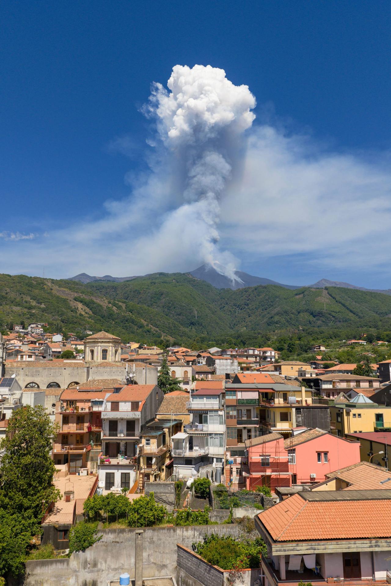 Výbuch Etny na Sicílii