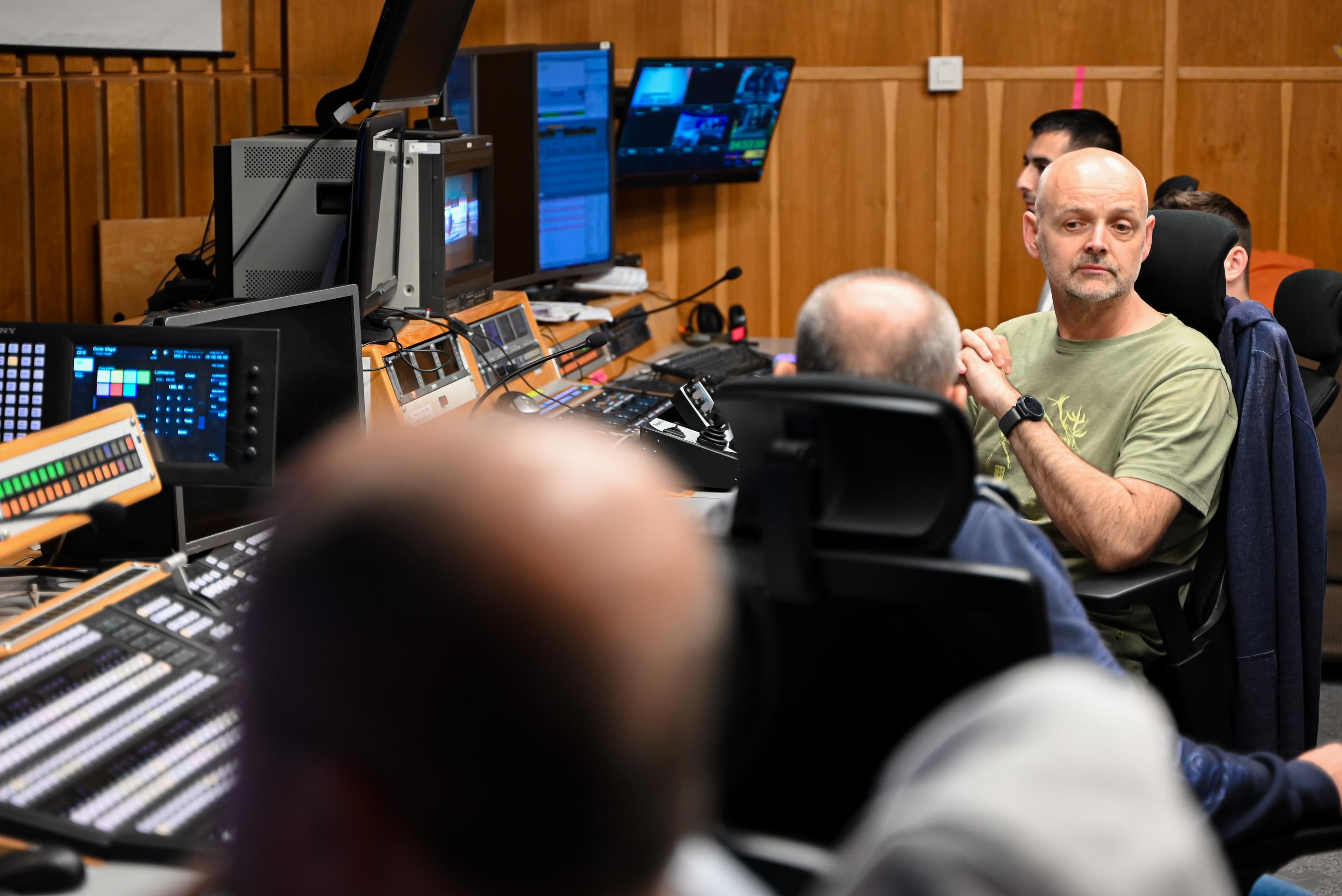 Prípravy volebnej noci na Markíze.