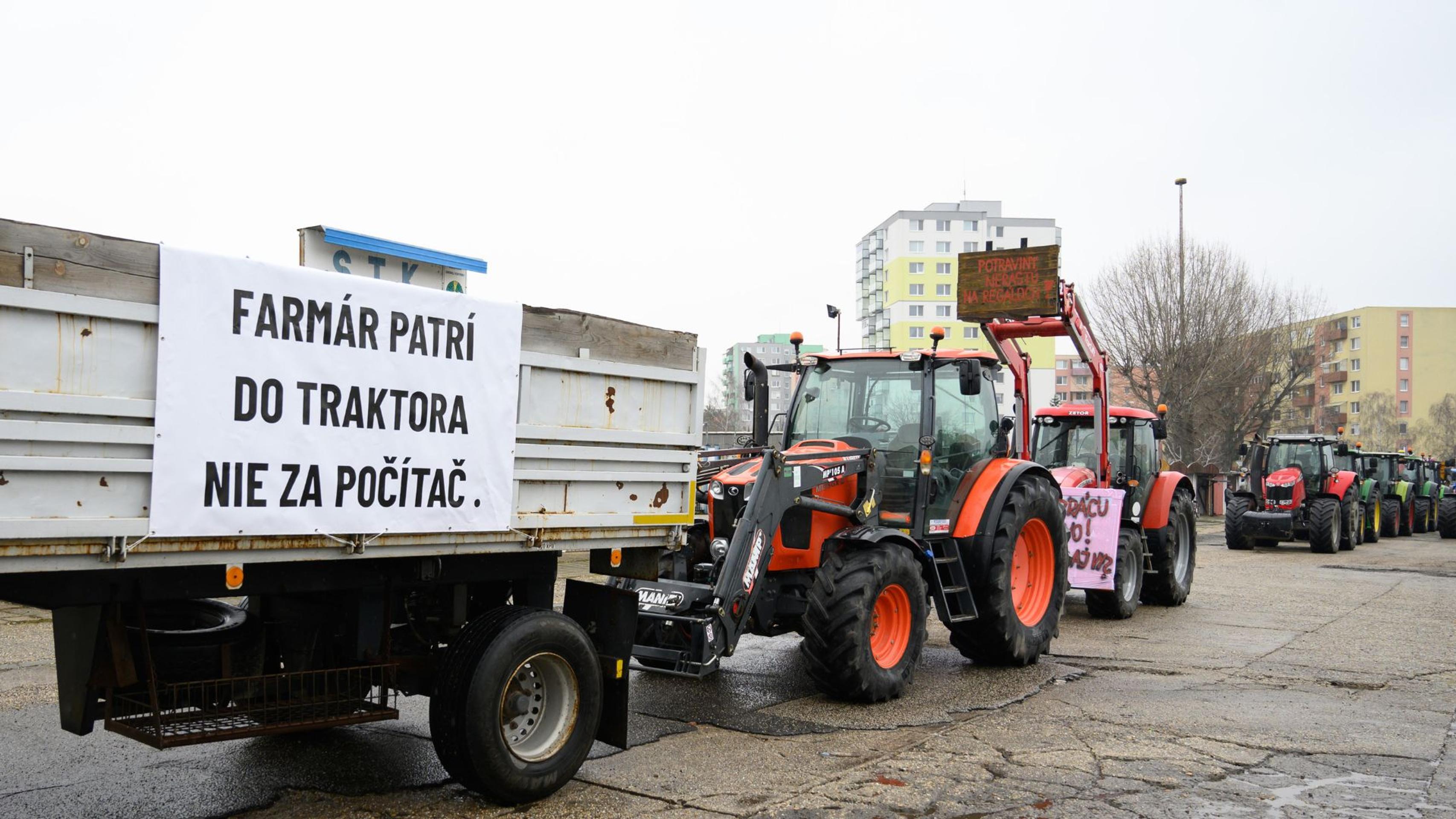 Protest farmárov.