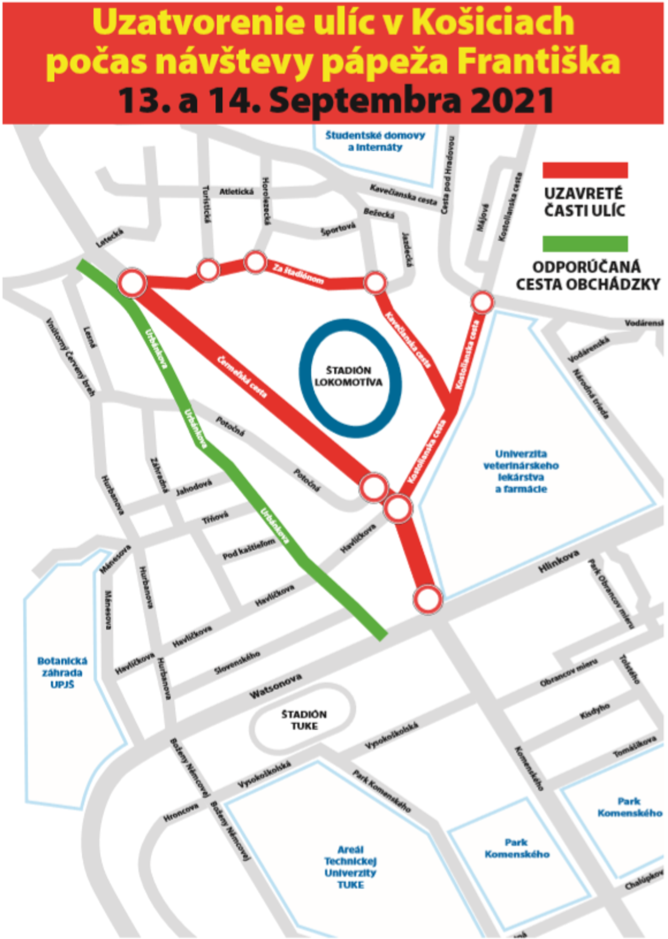 Zmeny v Košiciach počas návštevy pápeža.