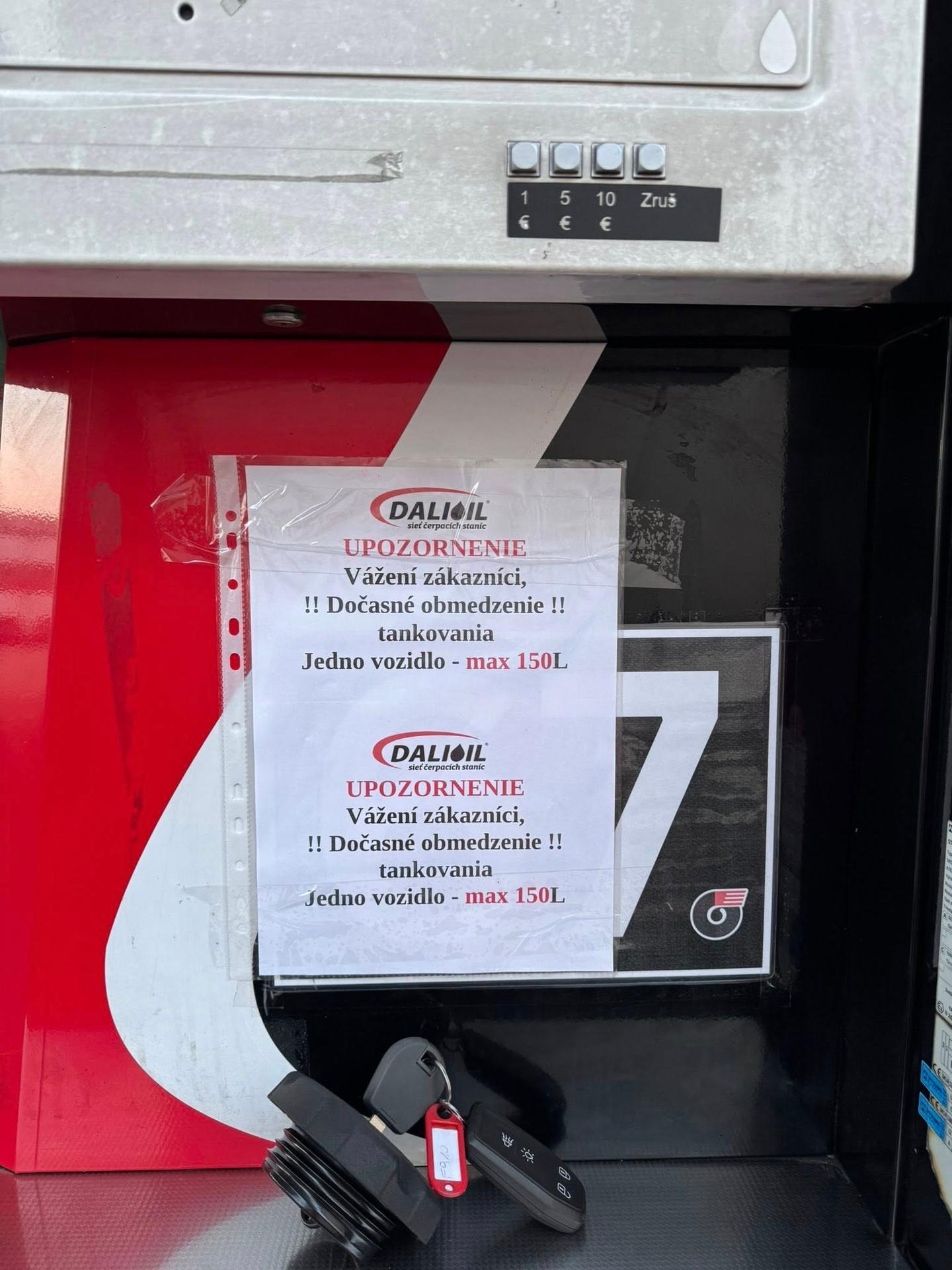 Obmedzenie tankovania 