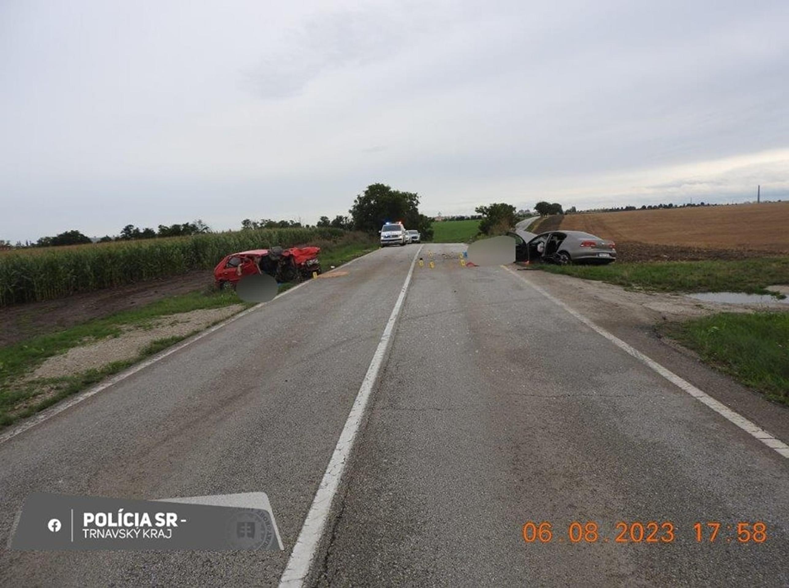 Tragická nehoda neďaleko Trnavy.