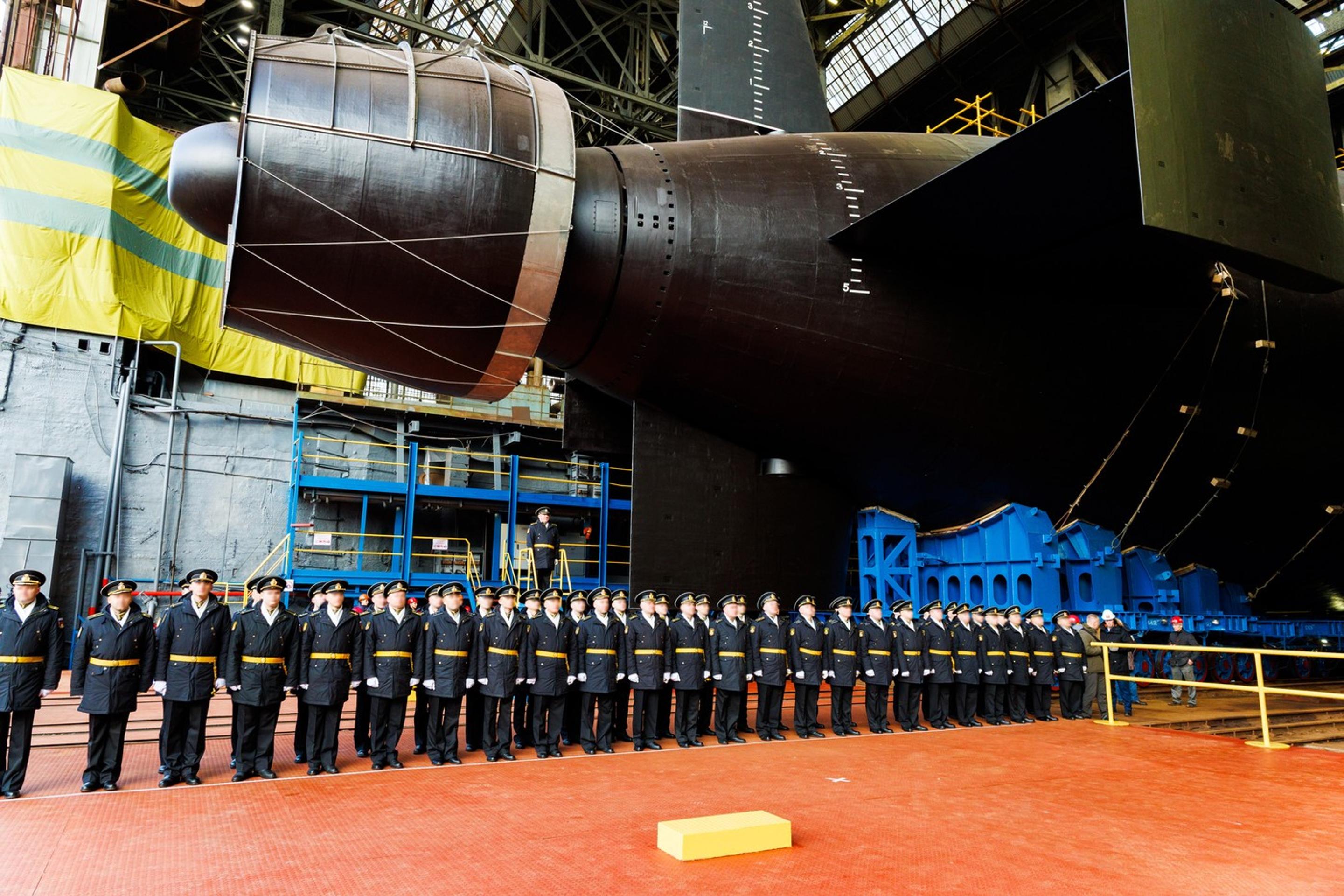 Rusko spustilo na vodu novú jadrovú ponorku Chabarovsk.