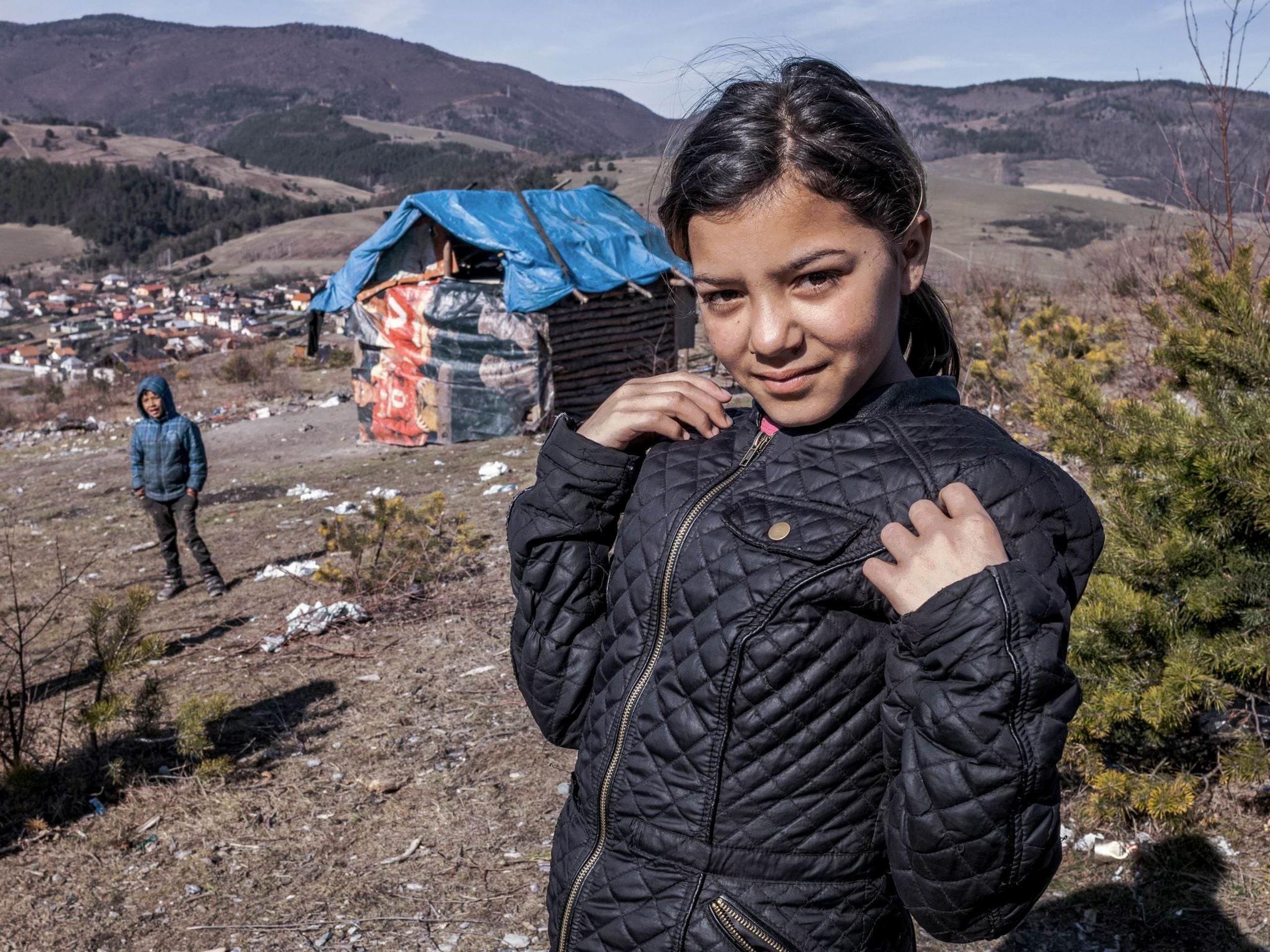 Rómska osada pri Richnave.