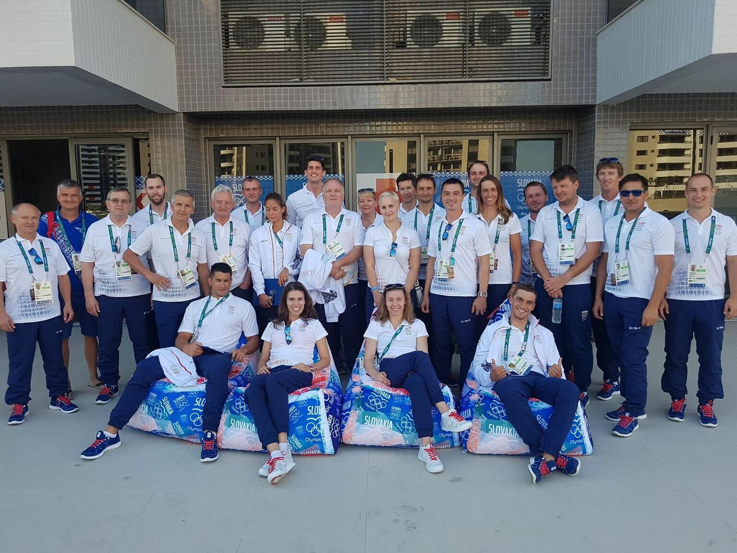 Slovenská výprava v Olympijskej dedine v Riu.