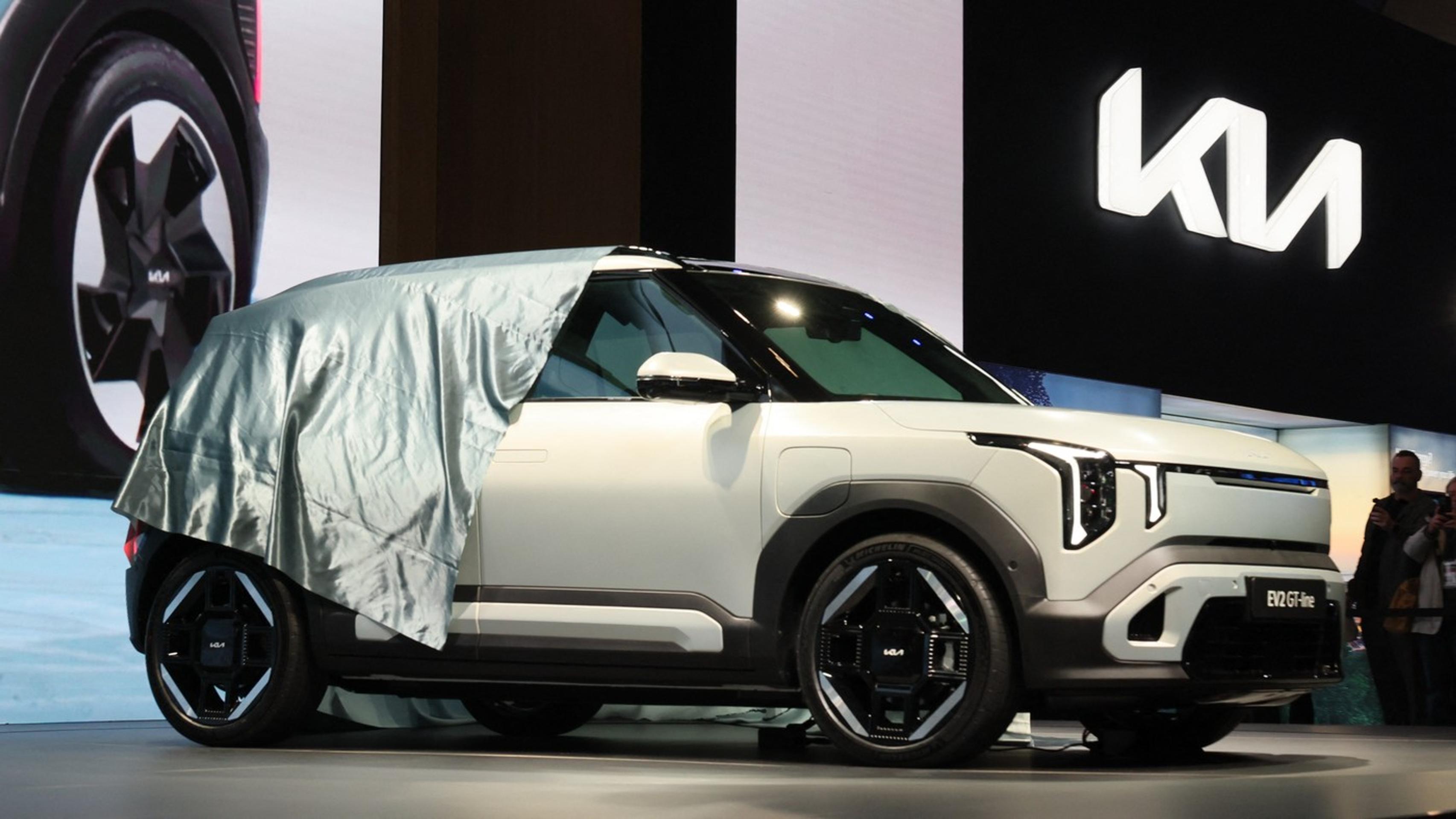Zábery na elektromobil Kia EV2.