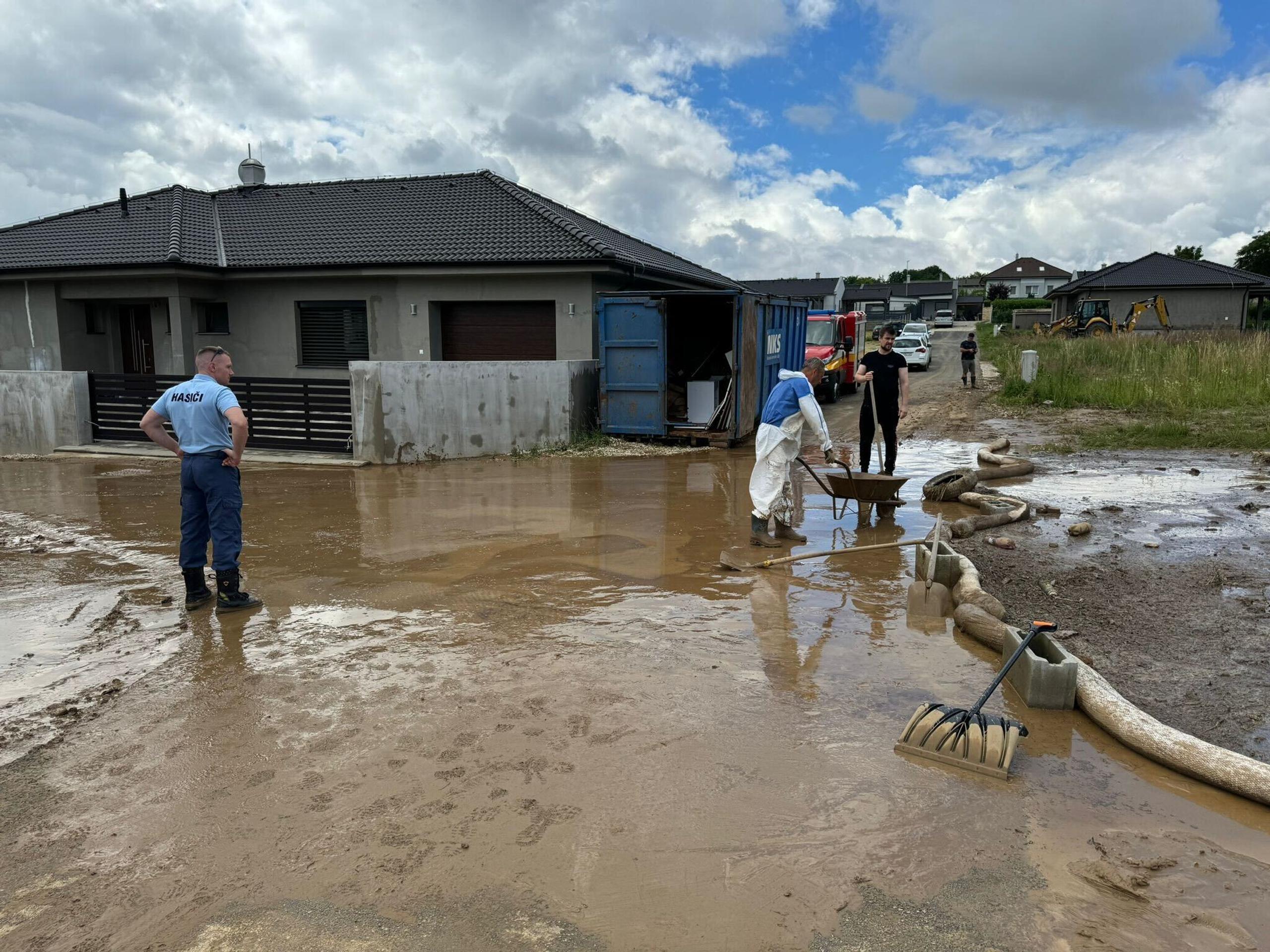 Potopa v mestskej časti Kynek.