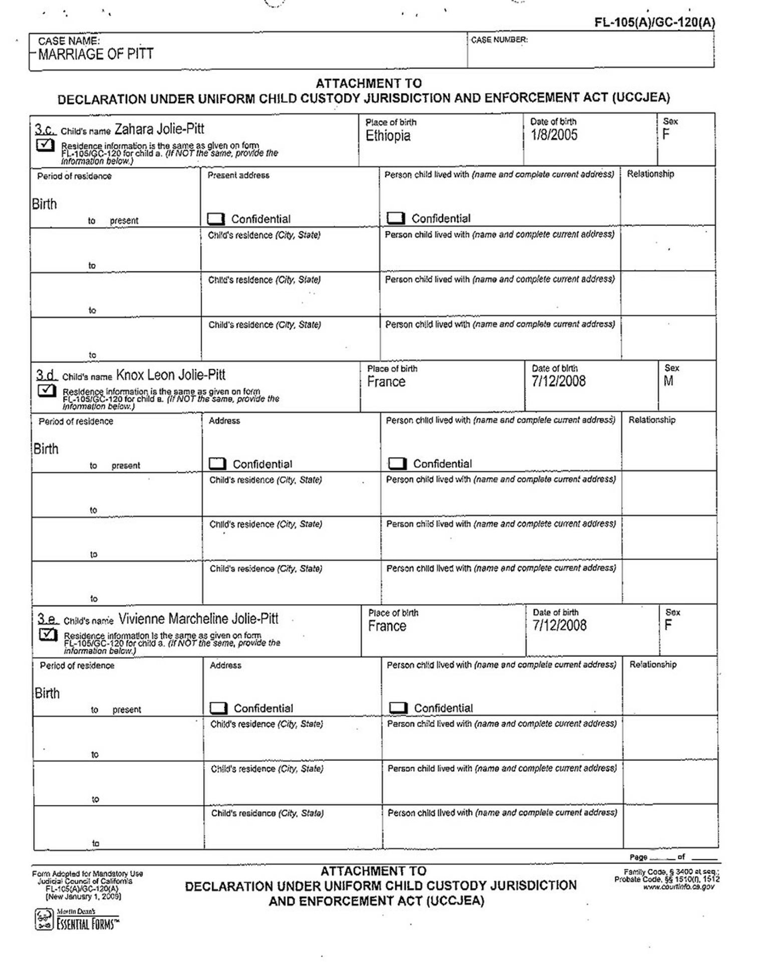 Rozvodové dokumenty Angeliny Jolie a Brada Pitta