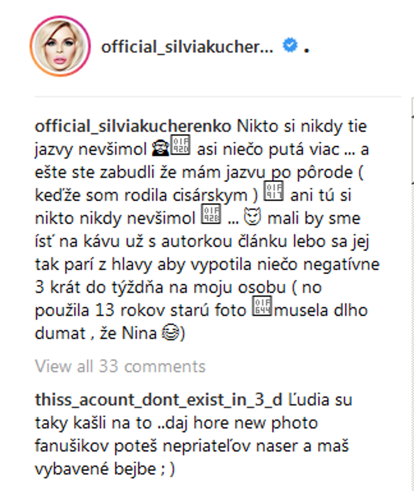 Silvia Kucherenko sa pustila do novinárky.