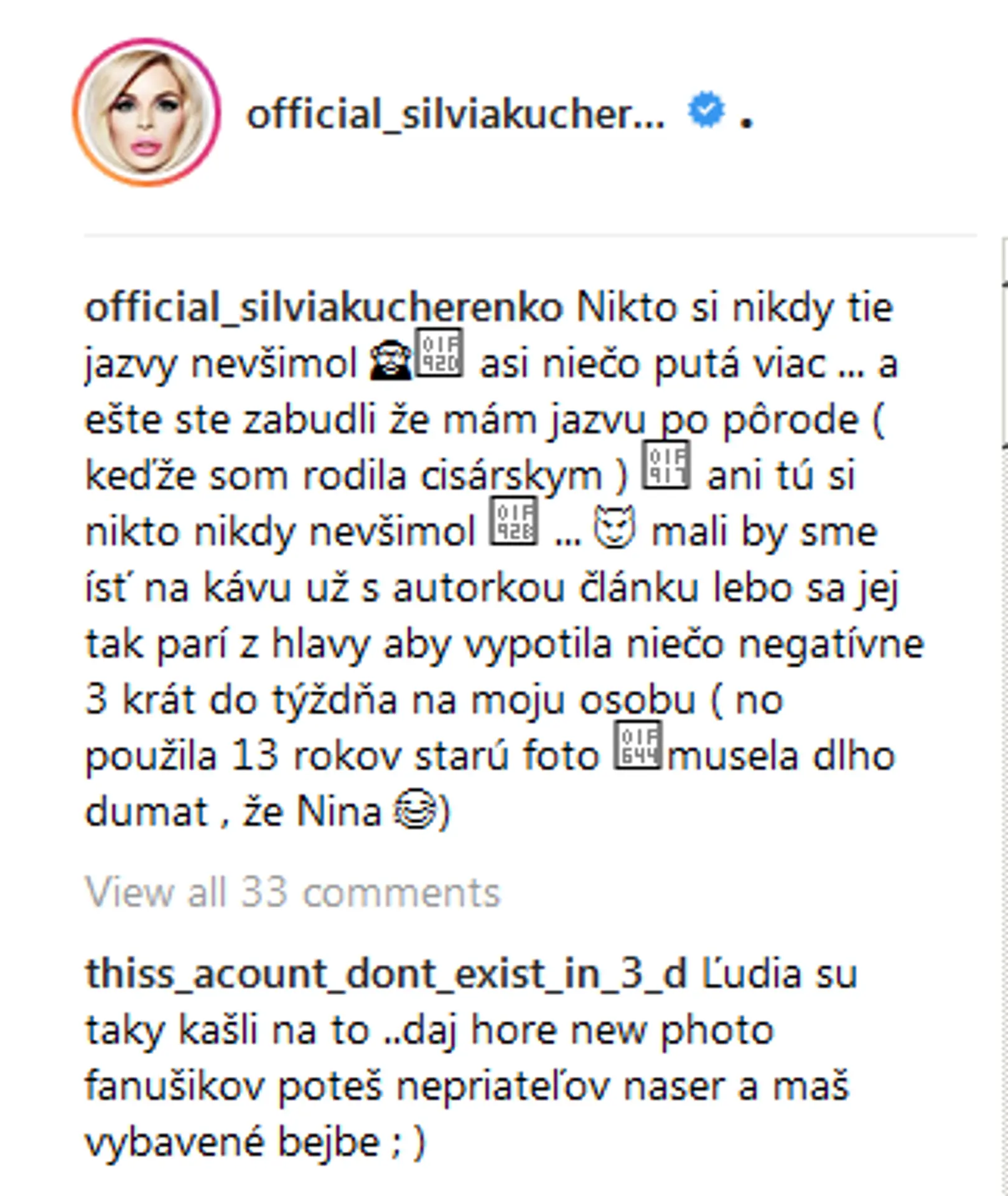 Silvia Kucherenko sa pustila do novinárky.