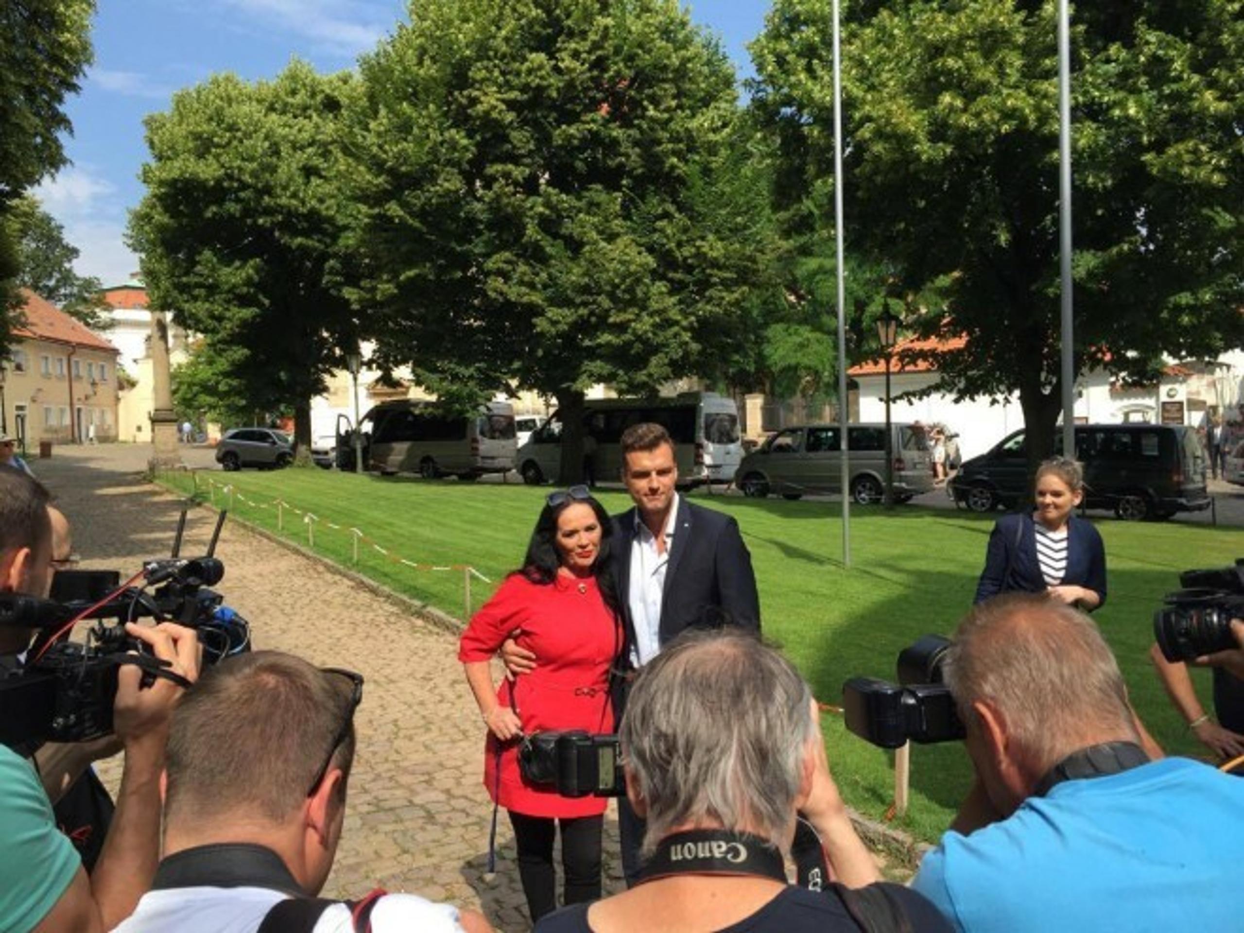 Hana Gregorová s priateľom Ondřejom. 