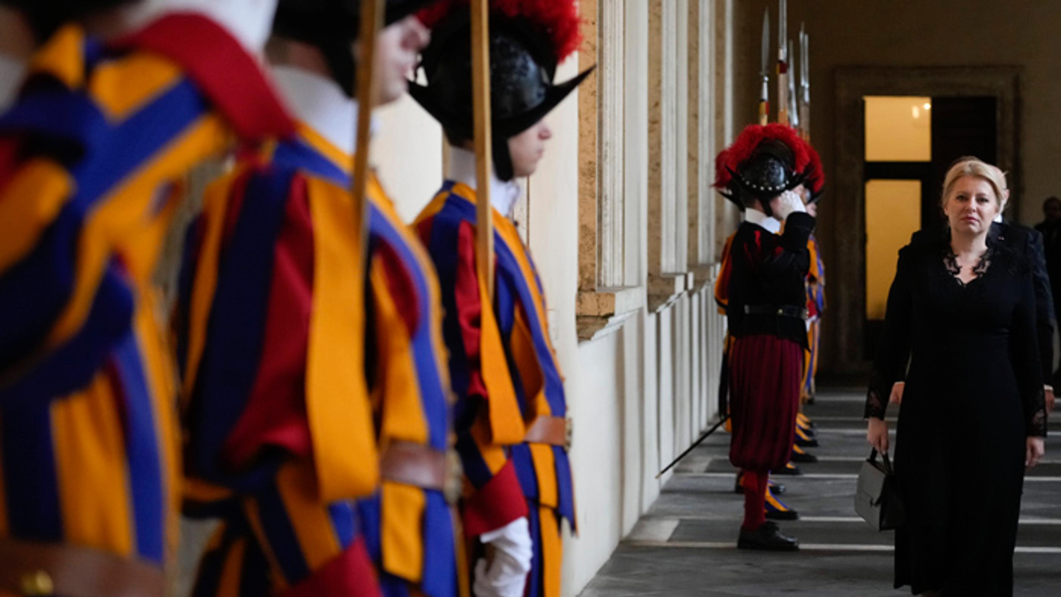 Prezidentka Zuzana Čaputová na stretnutí s pápežom Františkom.