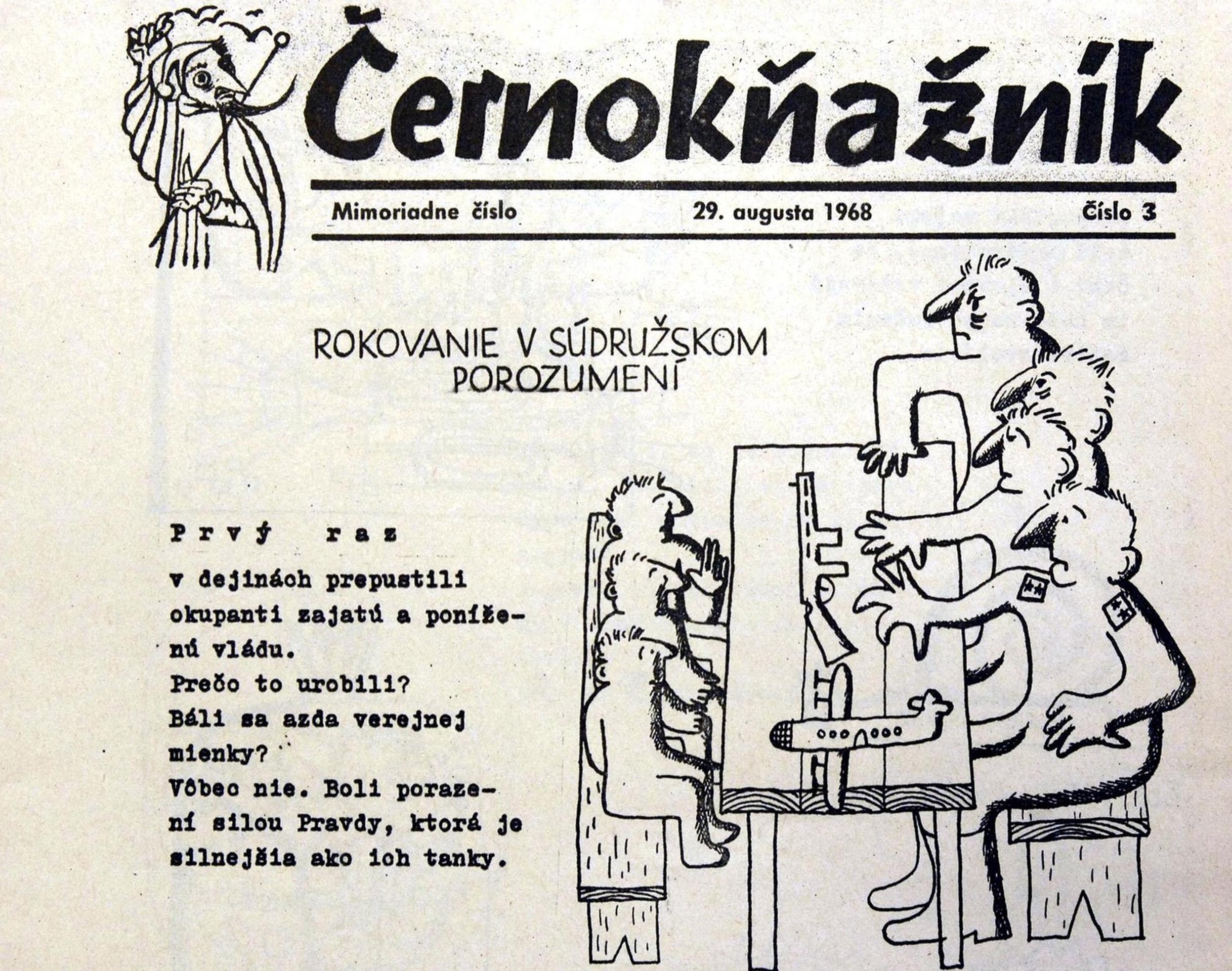 Zosmiešňujúce plagáty z roku 1968.