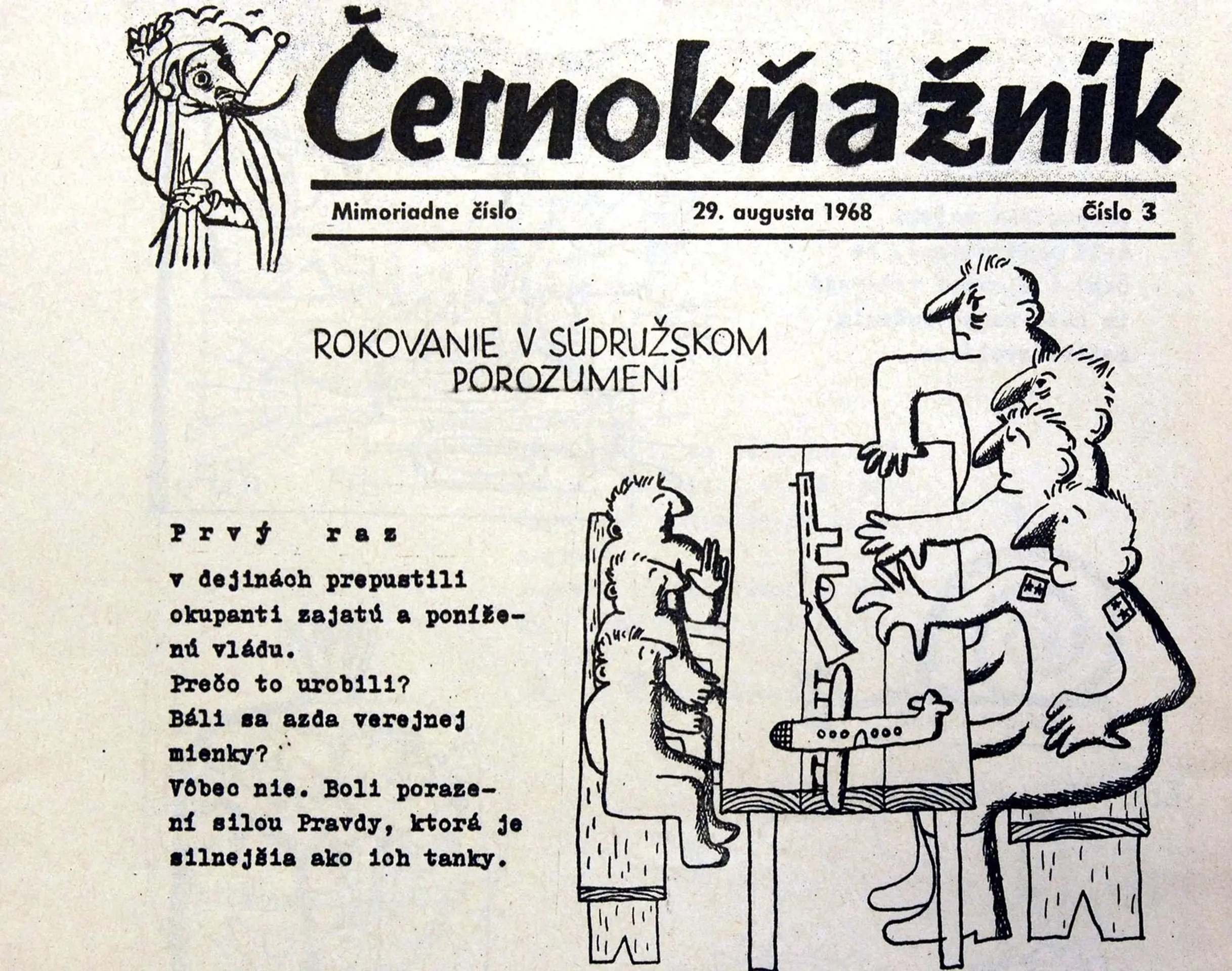 Zosmiešňujúce plagáty z roku 1968.