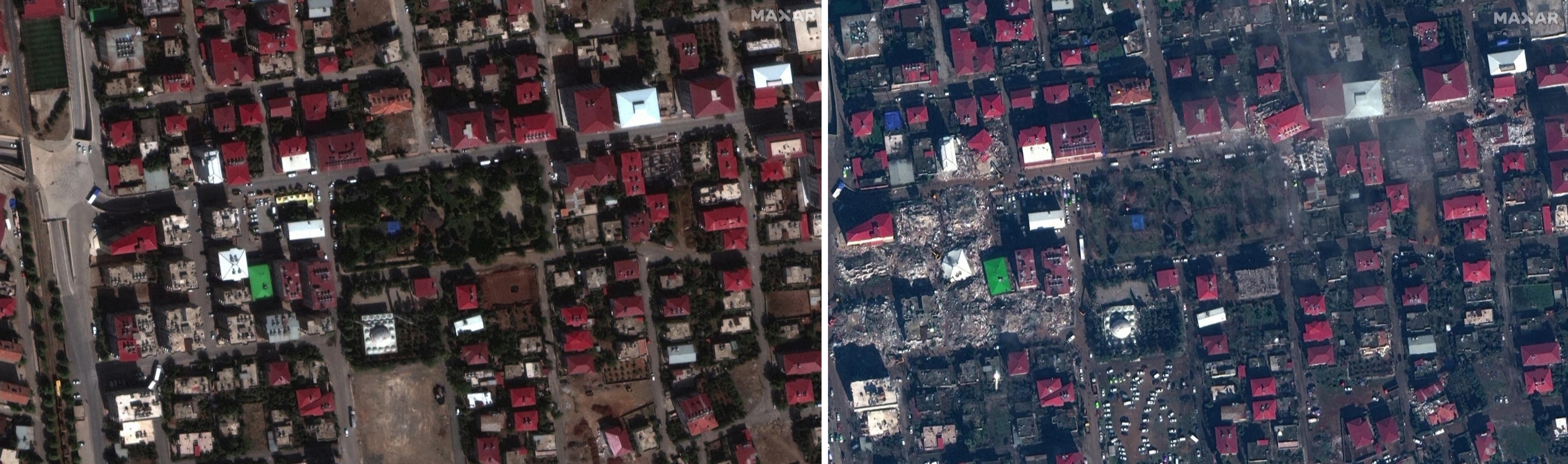 Pred a po: Turecké mesto Islahiye po ničivom zemetrasení