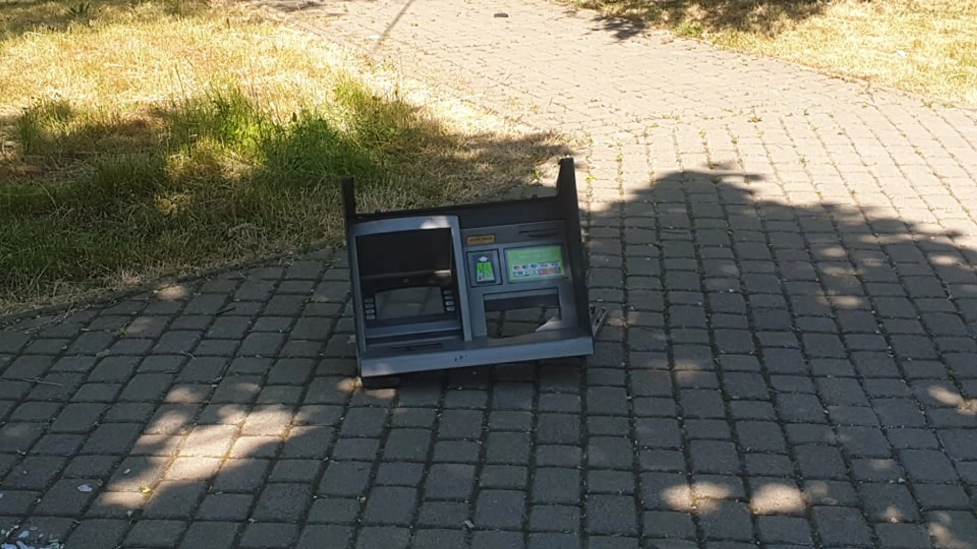 Vybuchnutý bankomat v Turni nad Bodvou.