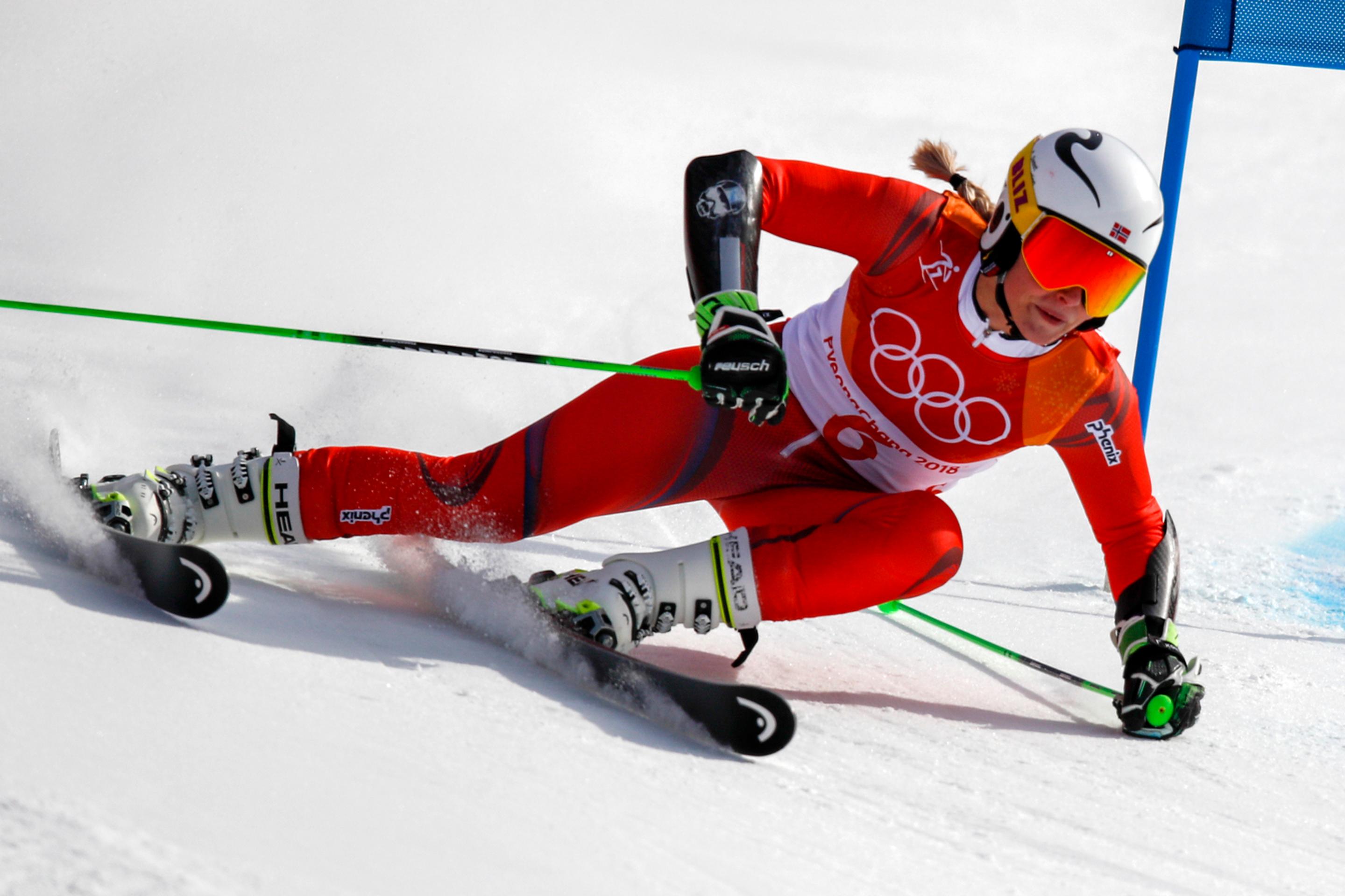 Švédka Frida Hansdotterová v obrovskom slalome na ZOH 2018.