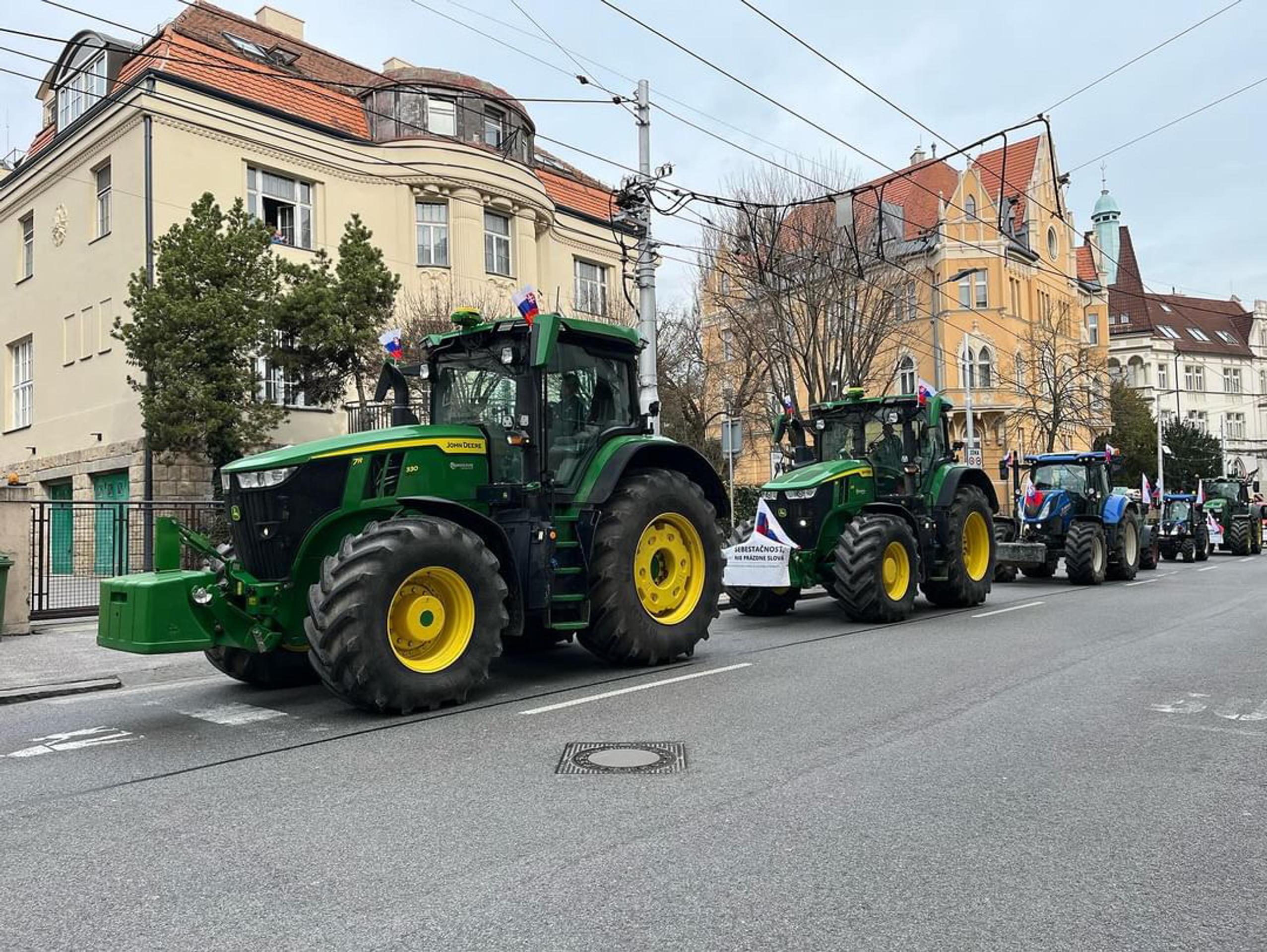 Protest farmárov v Bratislave