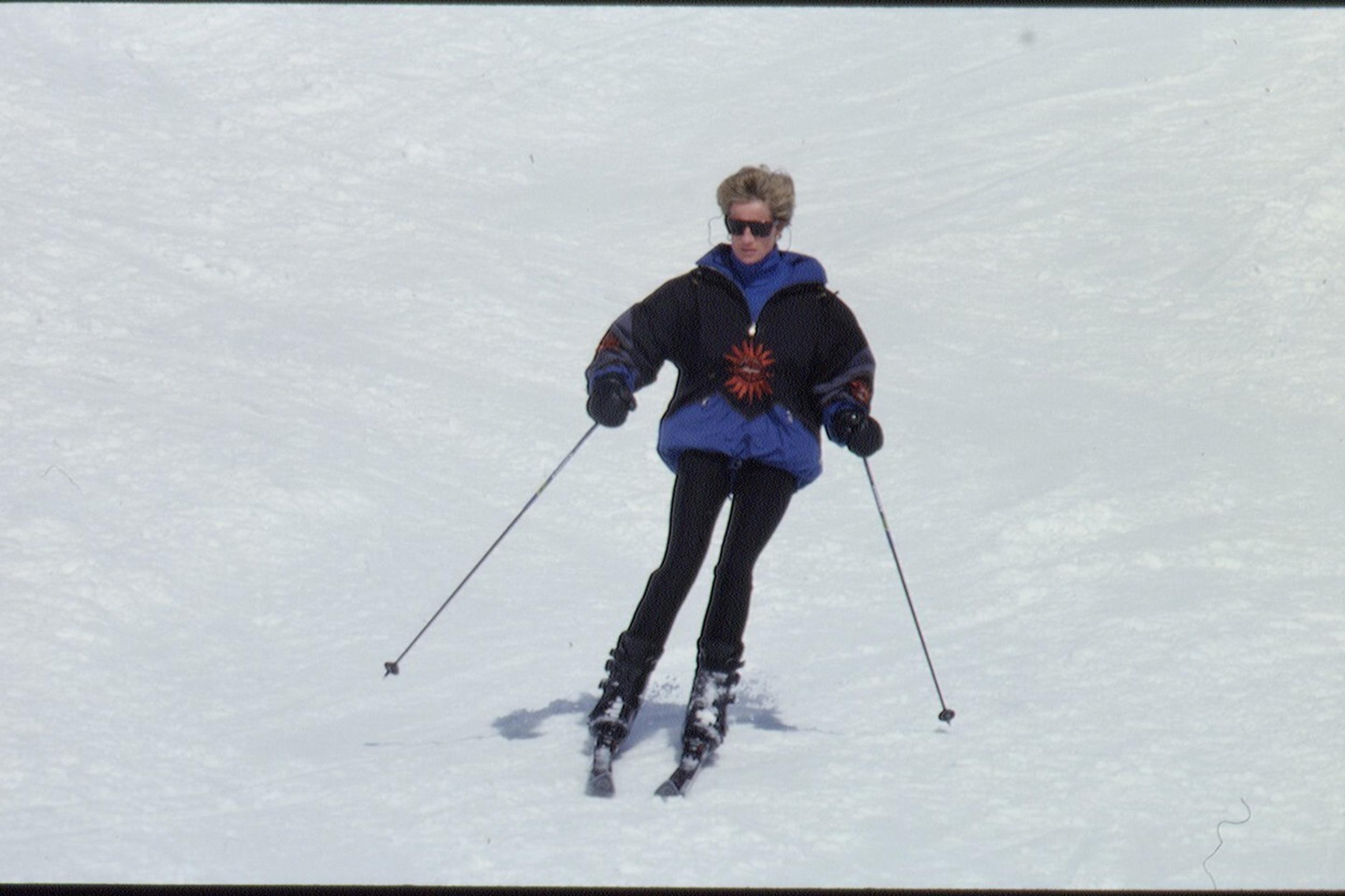 Diana rada lyžovala